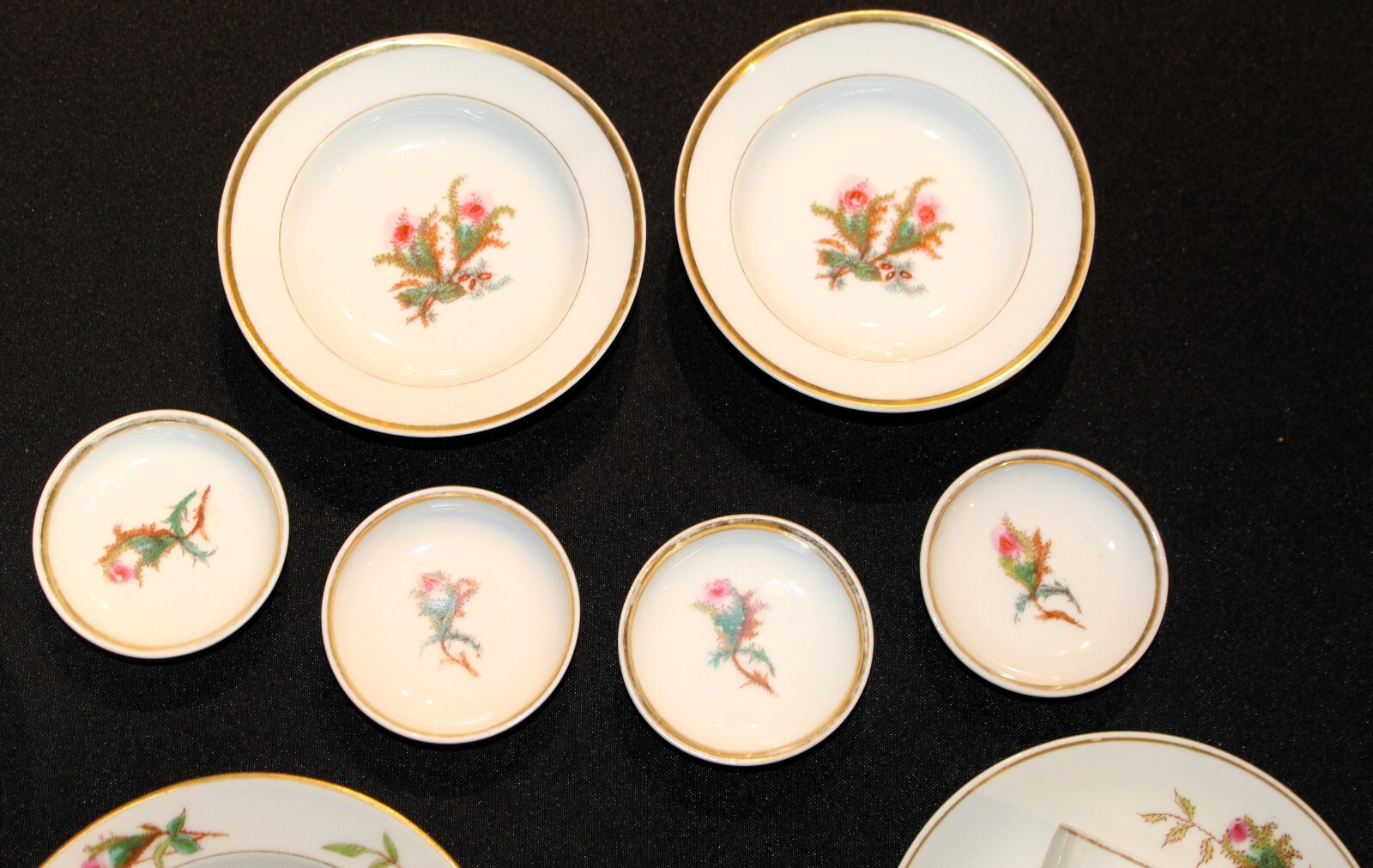 Haviland & Co Limoges Moss Rose Antique Twelve Piece Set