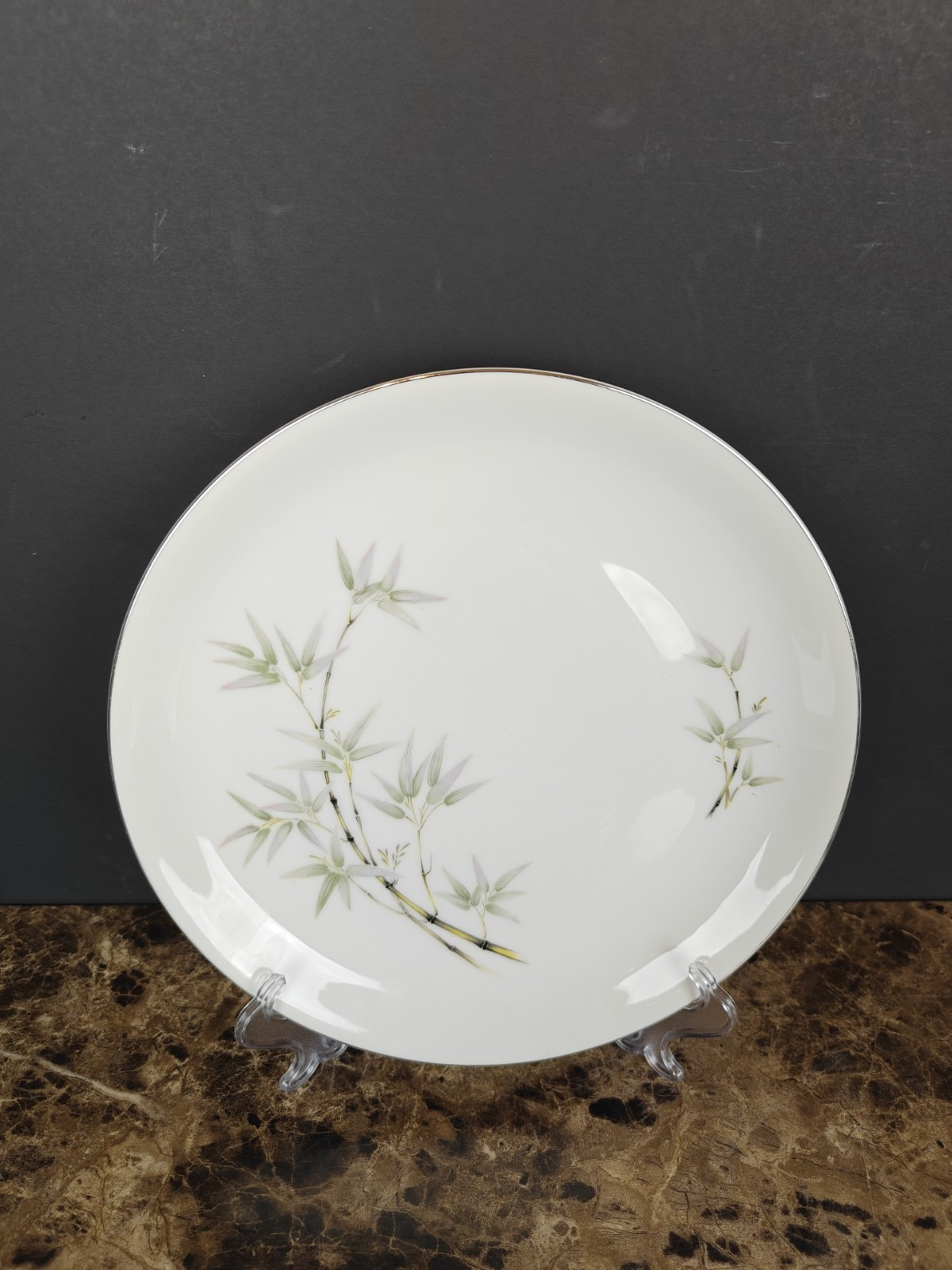Set Of 6 Empress Fine China Dinner Plates Bamboo Garden 10.5″ Japan 1552