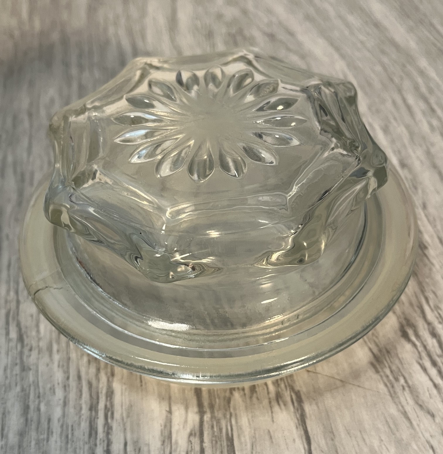Vintage Anchor Hocking WEXFORD Diamond Pattern 9.5″ Glass Canister