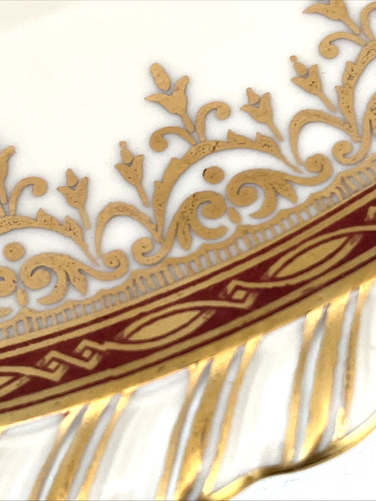 Vintage K&A Krautheim Selb Bavaria Germany Dinner Plate Gold Filigree 10.5″