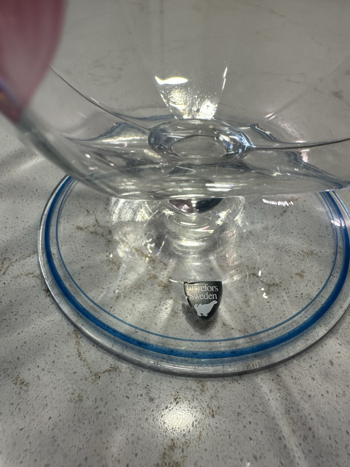 VTG ORREFOS 1980 SIGNED MAJA 7” FOOTED HANDPAINTED CRYSTAL BOWL BY EVA ENGLUND