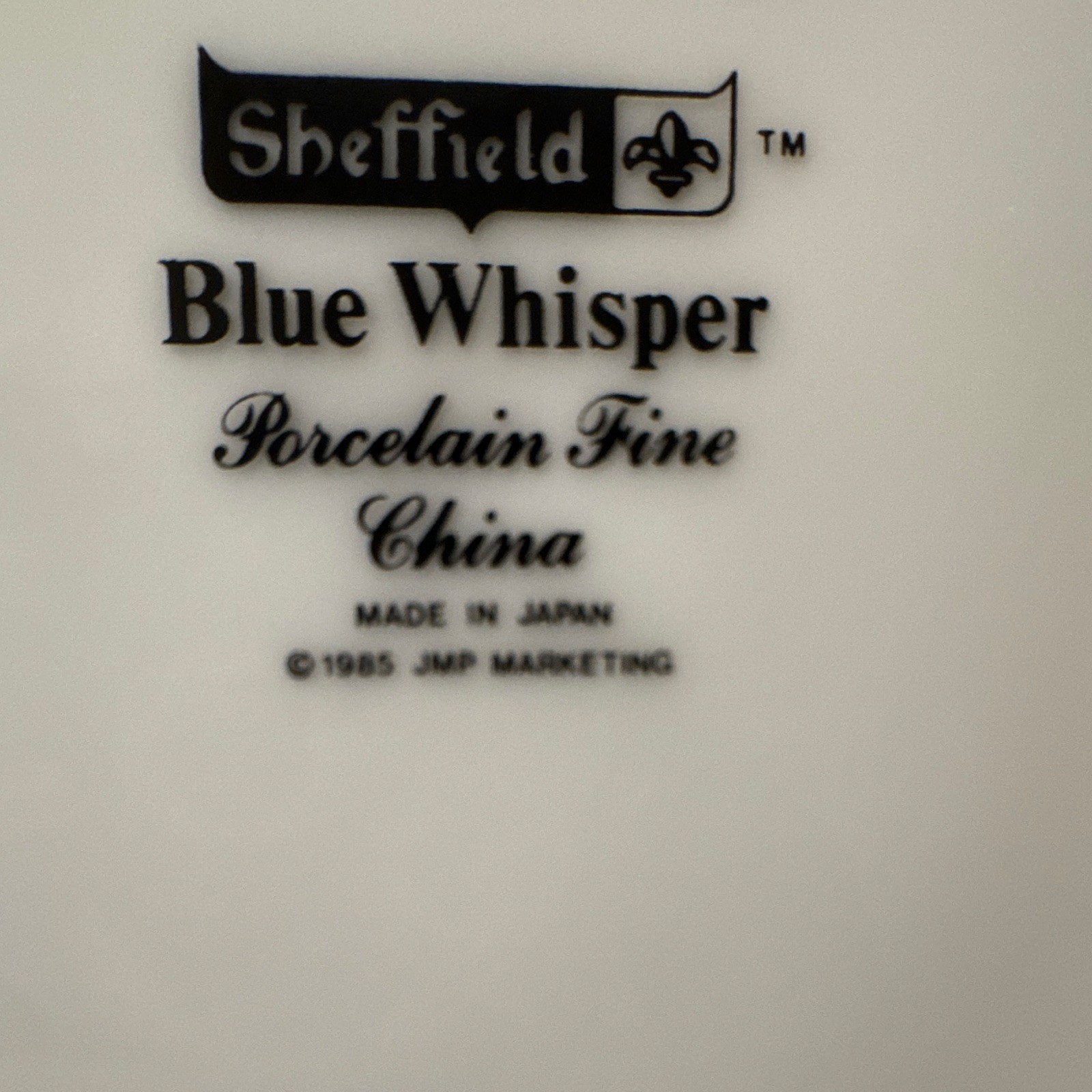Sheffield Blue Whisper Porcelain Fine China Cup & Saucer Set Japan 1985
