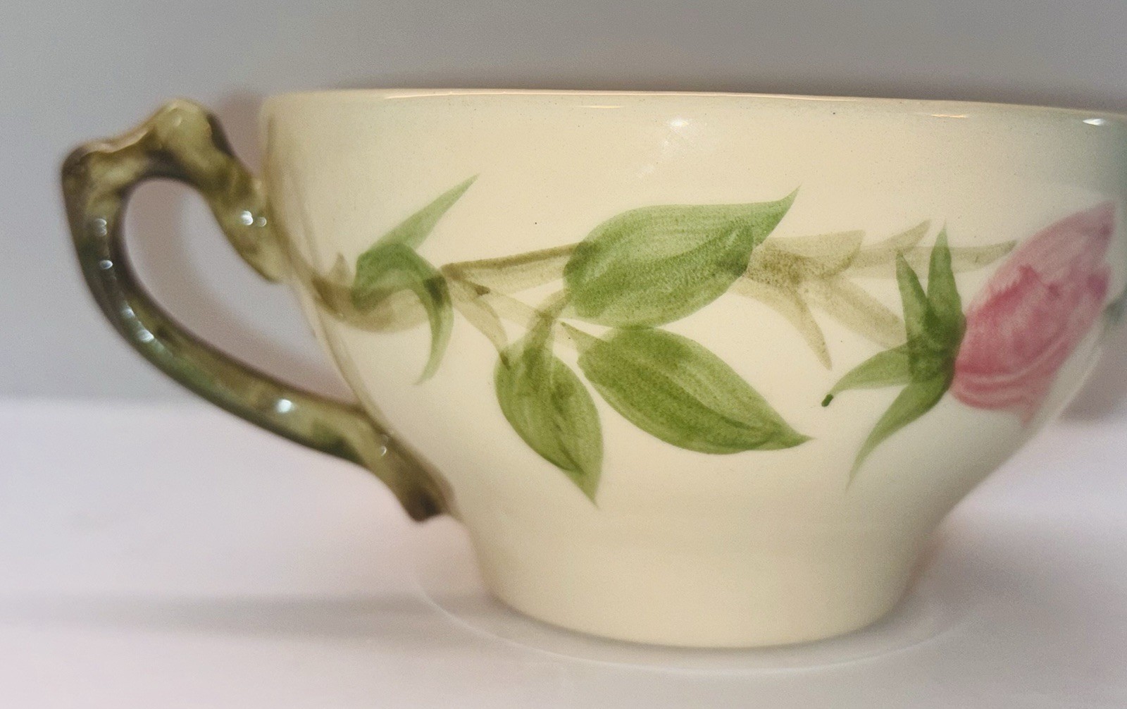 Franciscan Desert Rose Teacup & Saucer Vintage Hand Painted USA China Tea Cup