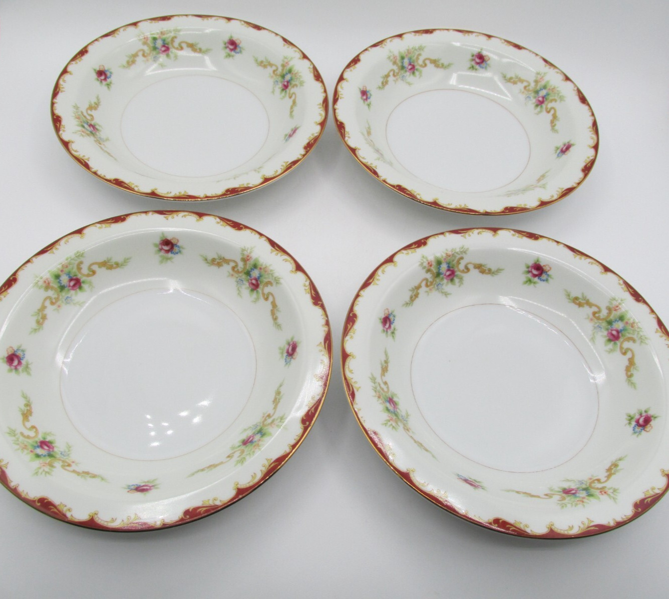HARMONY HOUSE WEMBLEY SOUP BOWLS SET OF FOUR 7.75″ MADE IN JAPAN!
