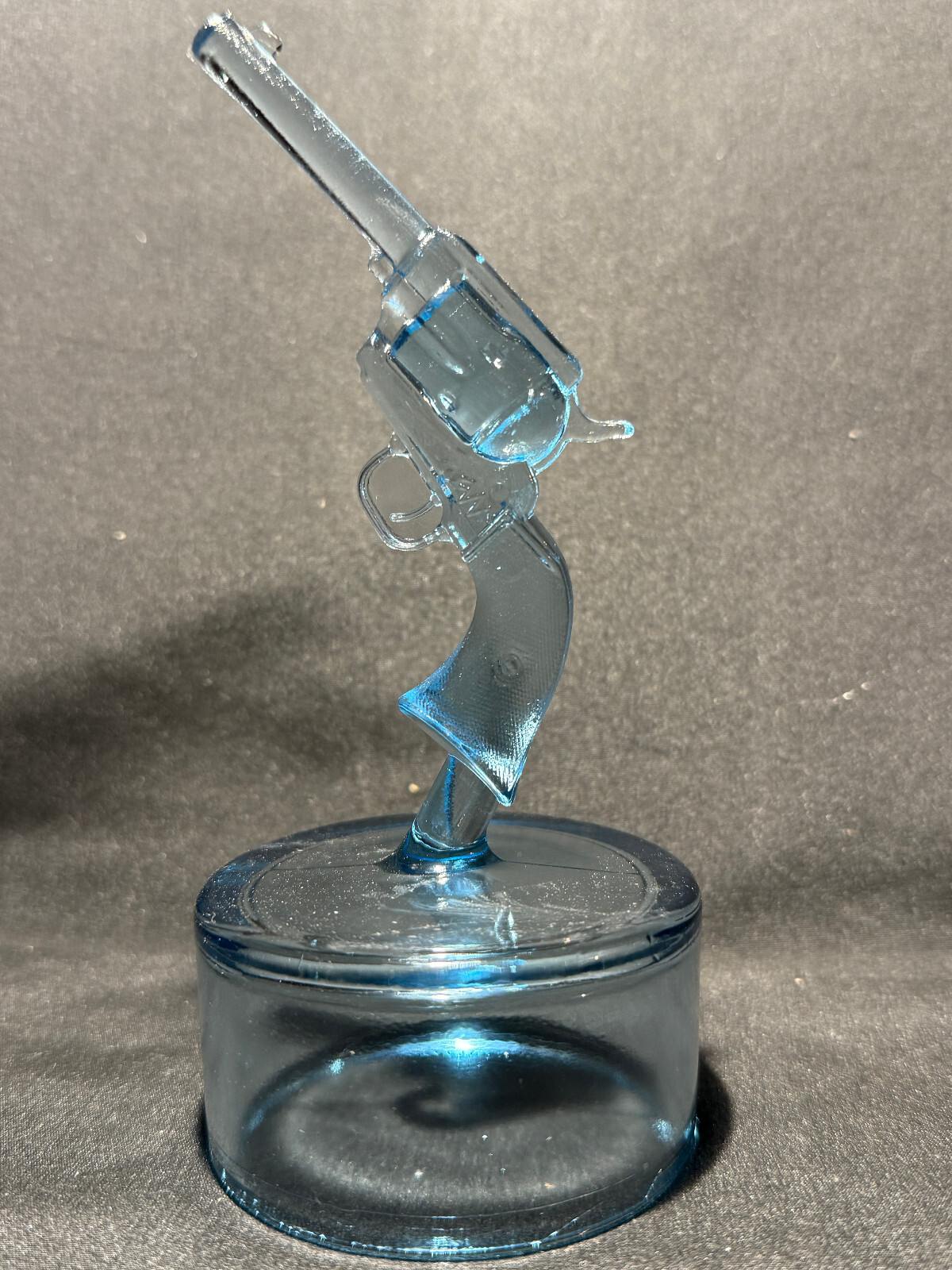 Blue Vaseline glass Colt Revolver pistol uranium single action army gun western