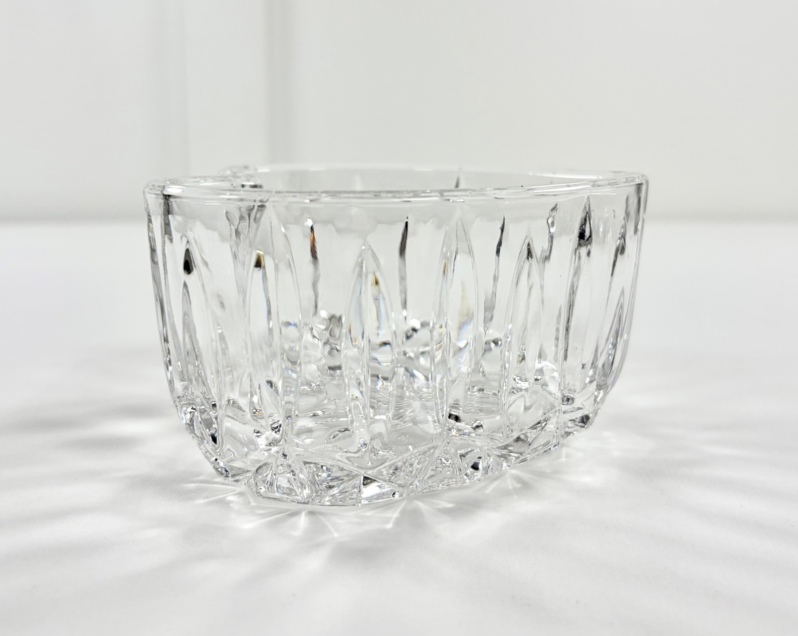 Vintage 1992 FTD Crystal Heart Bowl Lead Glass Valentine Candy Dish Trinket Dish