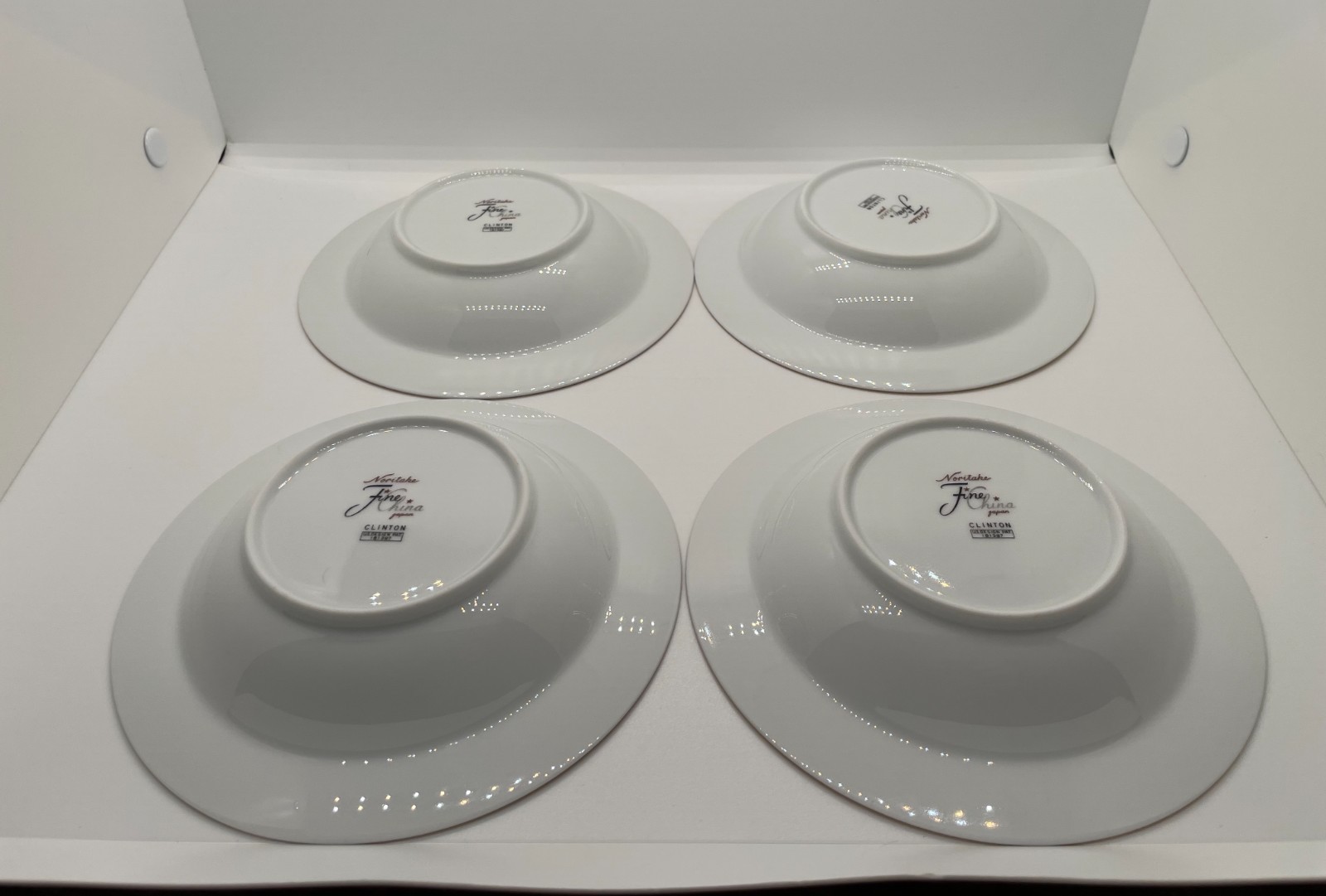 Noritake “Clinton” 6 Inch Rimmed Fruit Bowl Set of 4 Great
