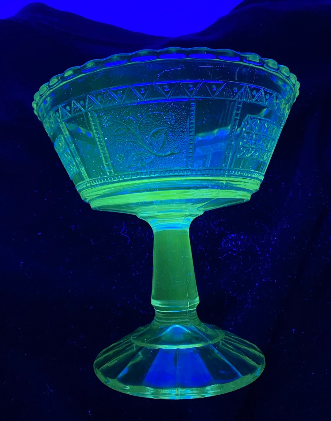 EAPG Bryce Brothers Regal (OMN) Compote AKA Forget Me Not 1883 NO LID 8” x 7” In