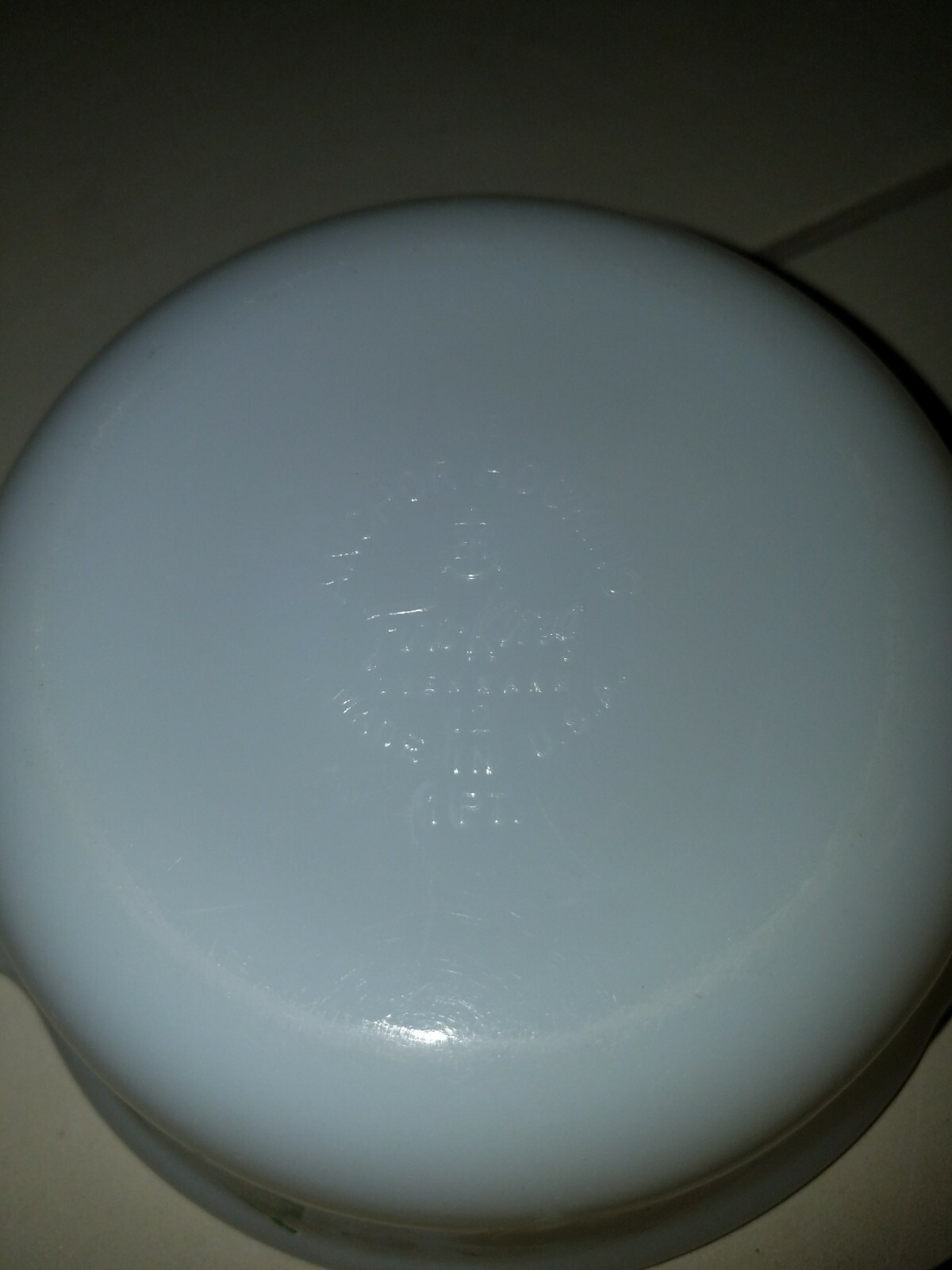 Anchor Hocking milk glass bowl with side handles Serving Bowl Kitchen and Dining