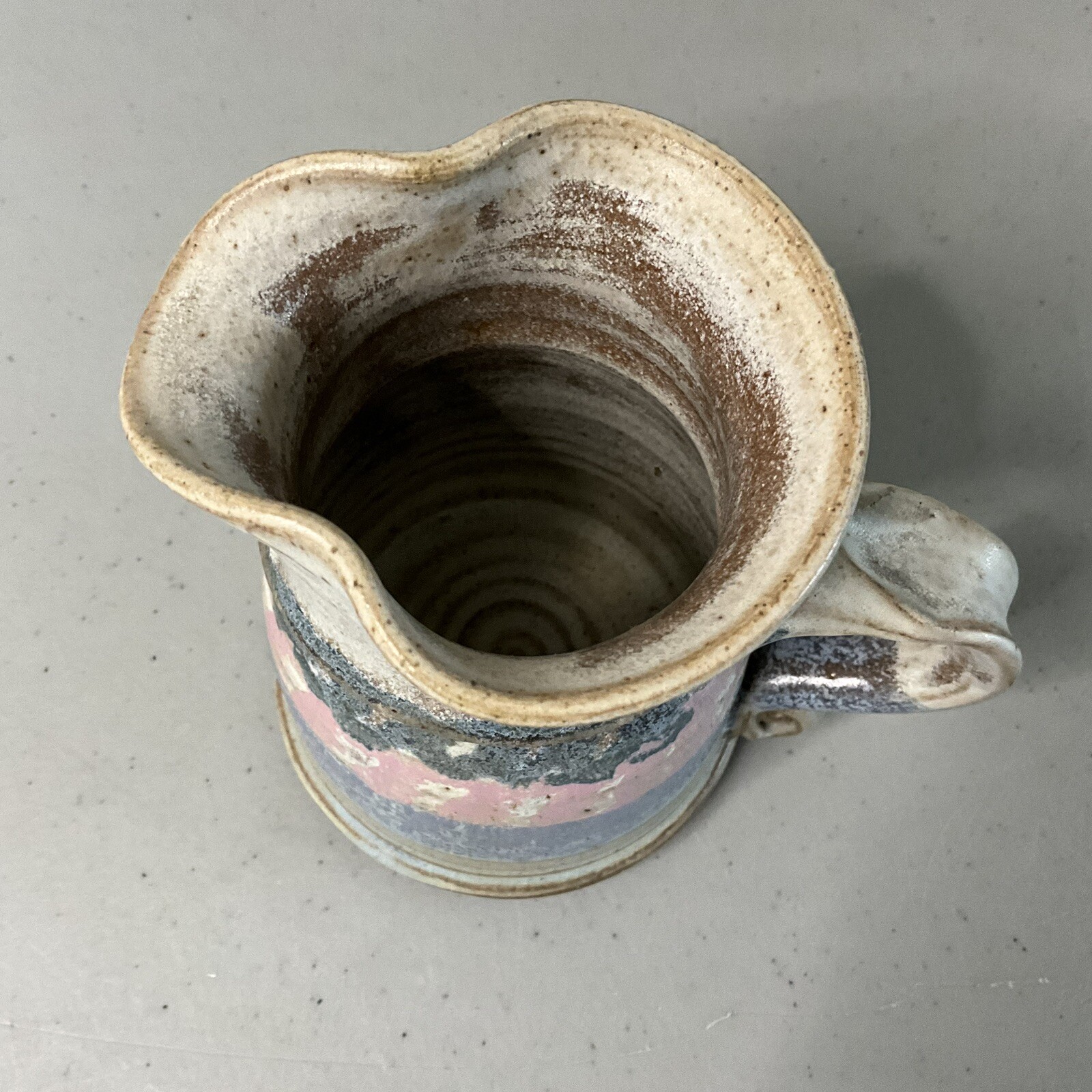 Art Pottery Tea Set 7 Piece Deborah Doran Studio Dundas Ontario Canada Pink Blue