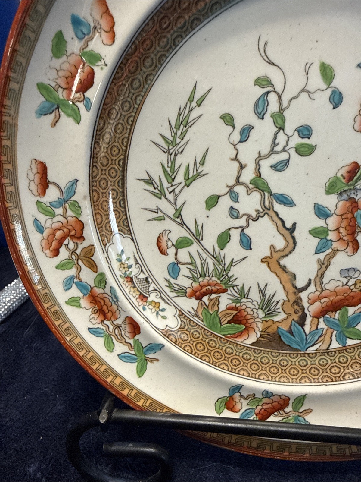 Antique Copeland Spode Stoneware Plate India Tree Pattern 7.5 Inches