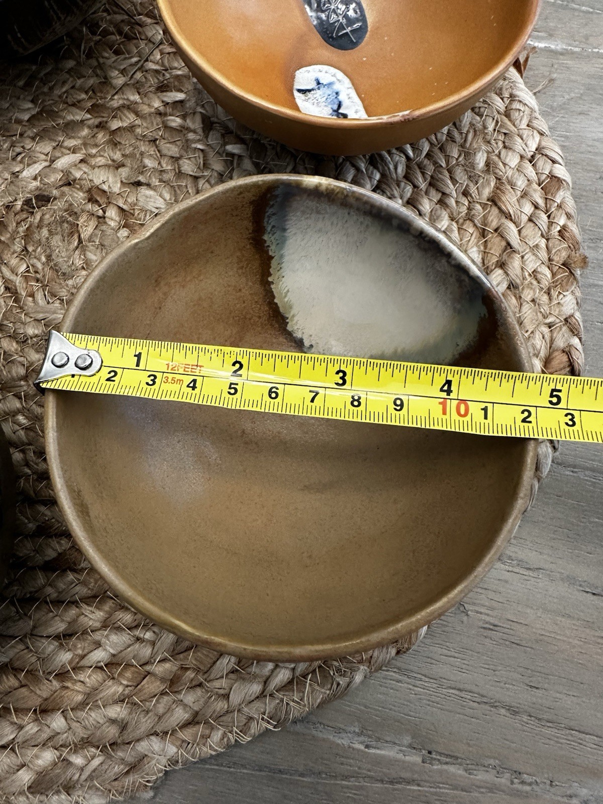 Bowl Set of 5 Stackable Stoneware Decorative Snack