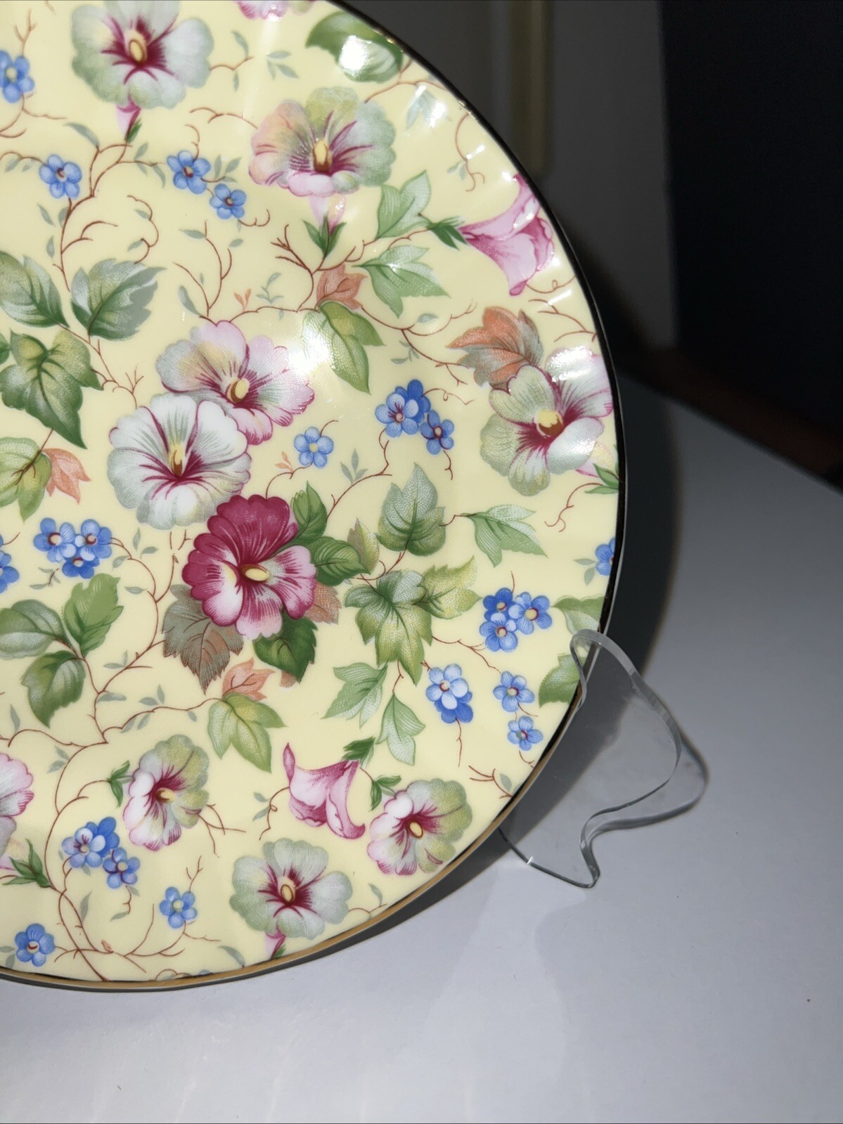 Staffordshire Royal Victorian St George , Dorset Rose Cake 6-1/2” Plate NOTEs