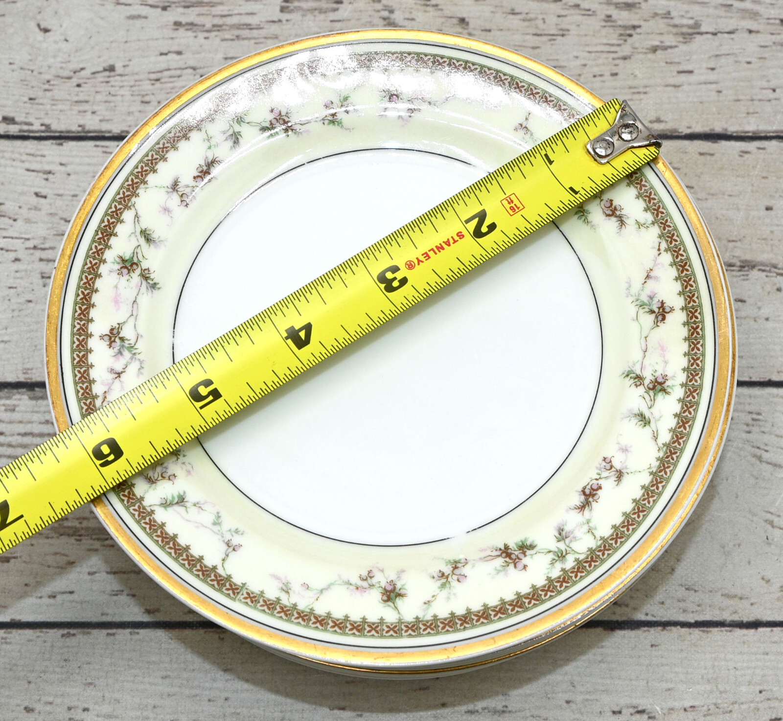Haviland France Limoges Gold Trim Bread 6″ Plate Set of 8