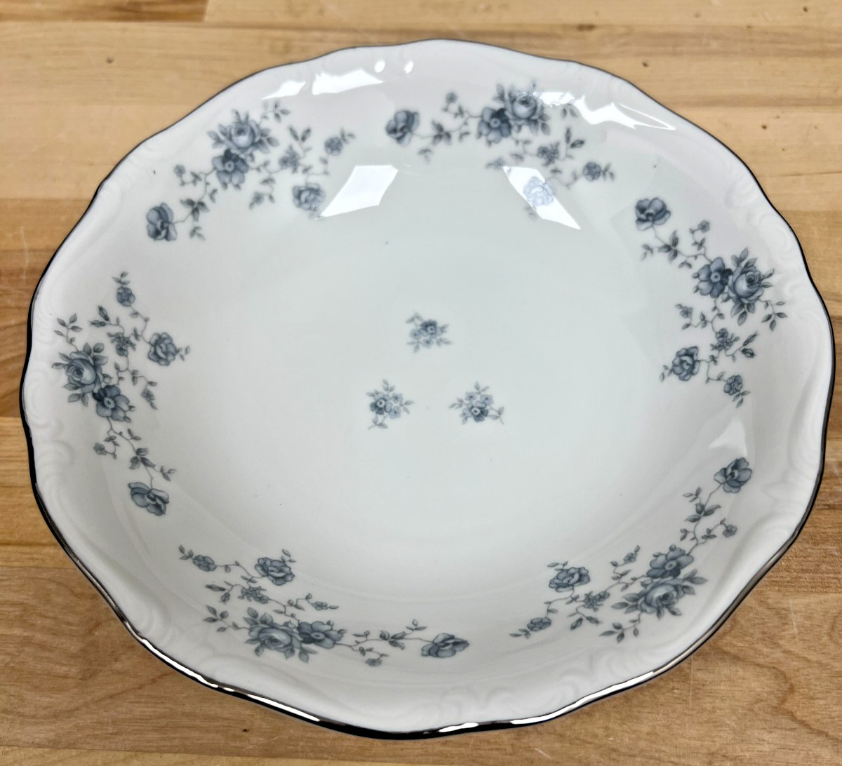 Johaan Haviland Blue Garland Fine China Bavaria Germany Soup Bowls Set of 4 New