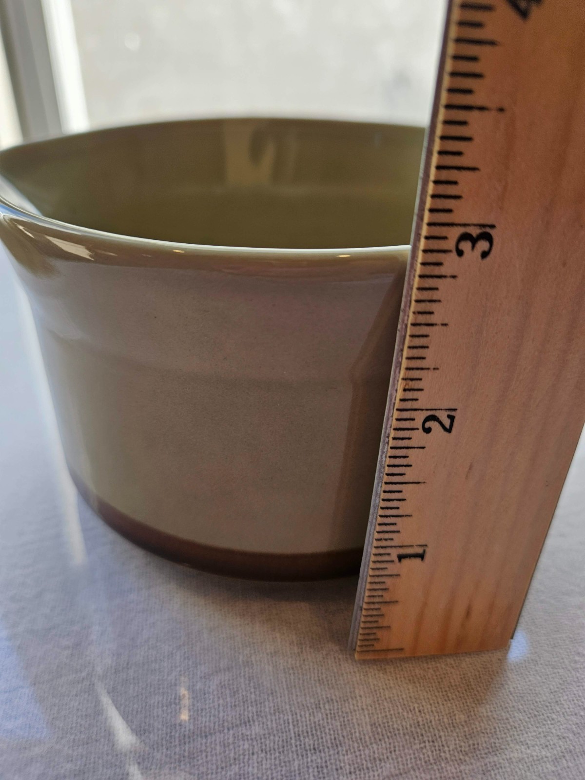 Topaz Stoneware Japan Vintage Olive Green Square Bowl Hand Painted Oven Proof