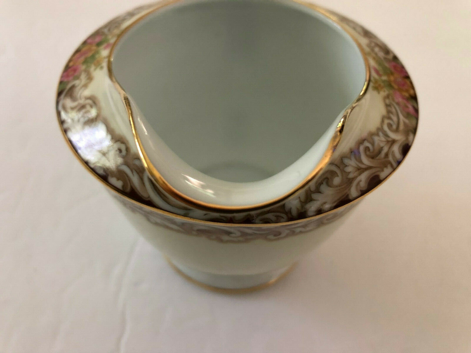 Noritake China Harmony 3906 Gold Trim, Red Floral Border – CREAMER