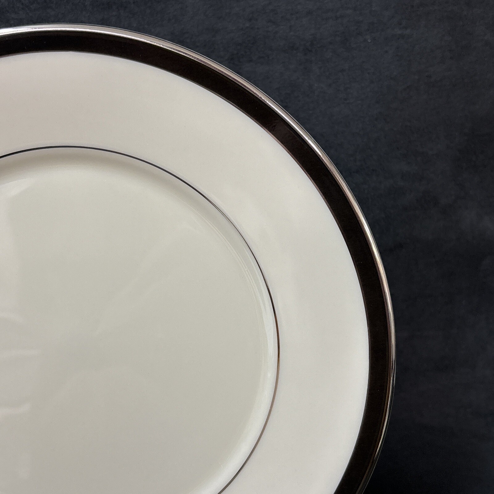2 Lenox BLACK ROYALE Salad Plates 8 1/8 Inches