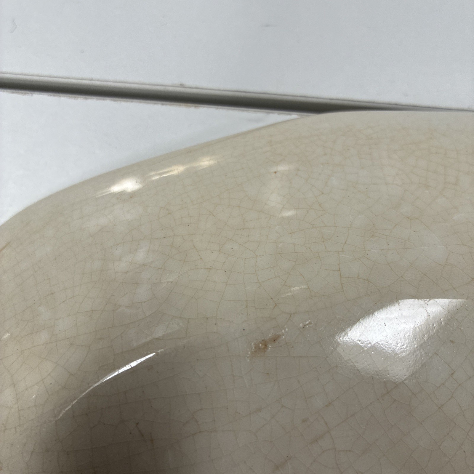 F.C. Co. Martha Washington Platter 12” Sebring Ohio Crazed Patina Blue White