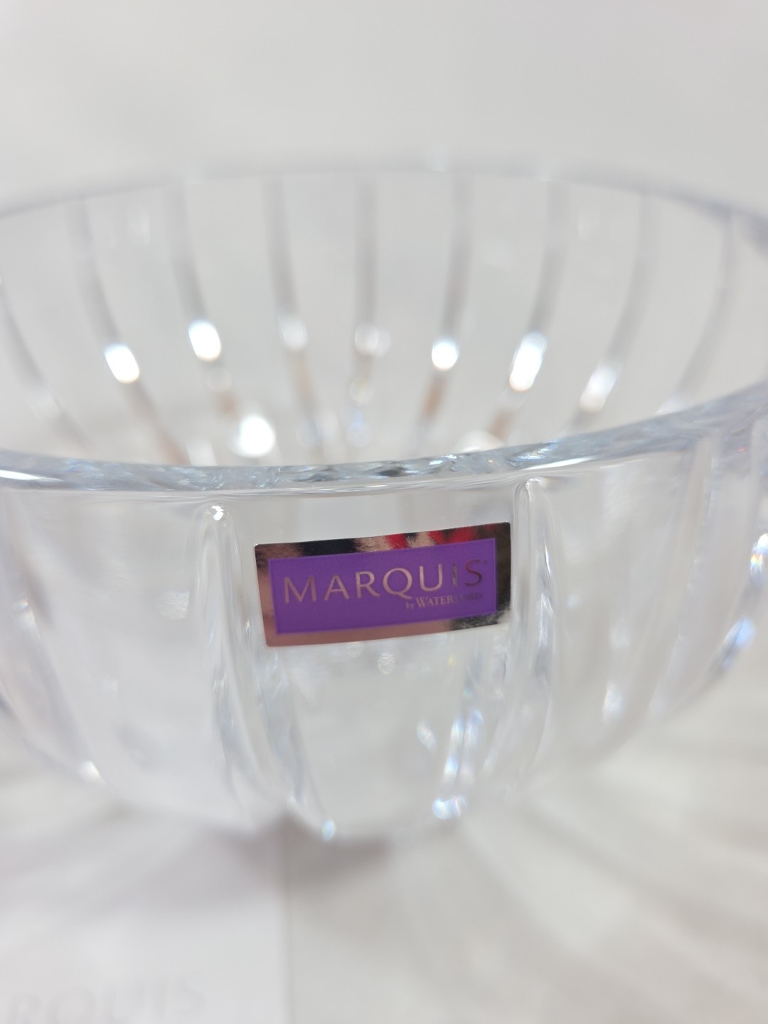 Waterford Marquis Phoenix 8″ Crystal Bowl Art Deco Clear Lead Crystal FREE SHIP