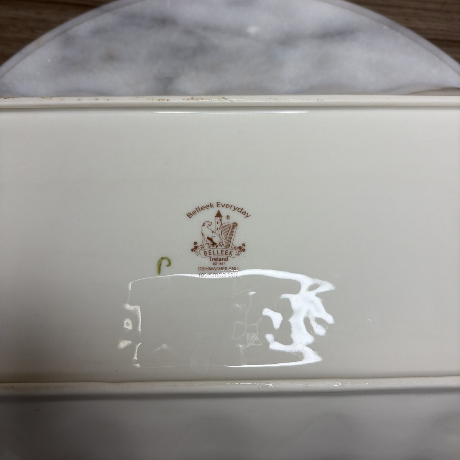 Belleek Everyday Tara Tray Shamrock Detail Celtic Knot Design 12.5″ x 6″ Ireland