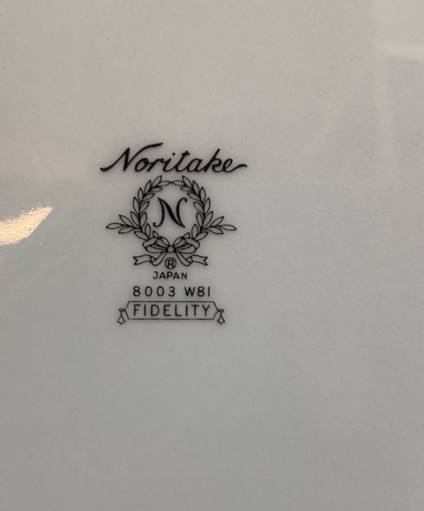 Noritake Fidelity 8003 Dinner Plates Blue 10 1/8” Set of 4