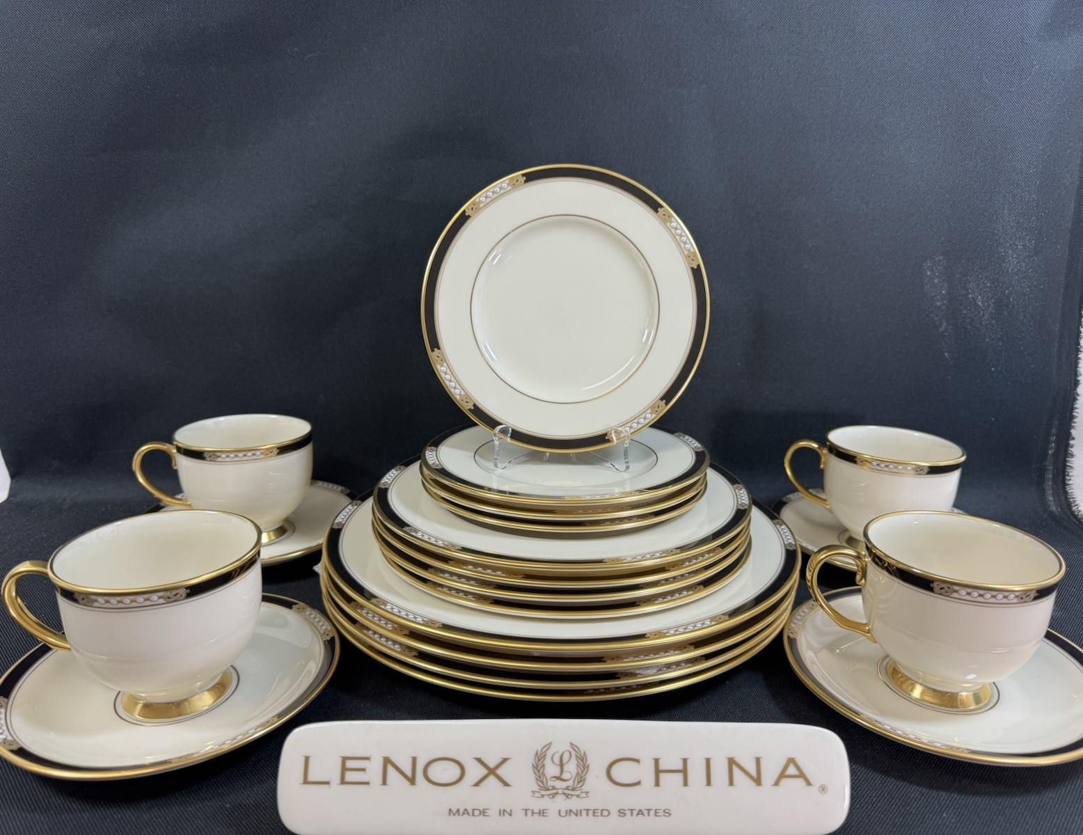 Lenox Hancock Bone China~(Set of 4)~5 Pc Place Setting~1st Quality~20 Piece~USA