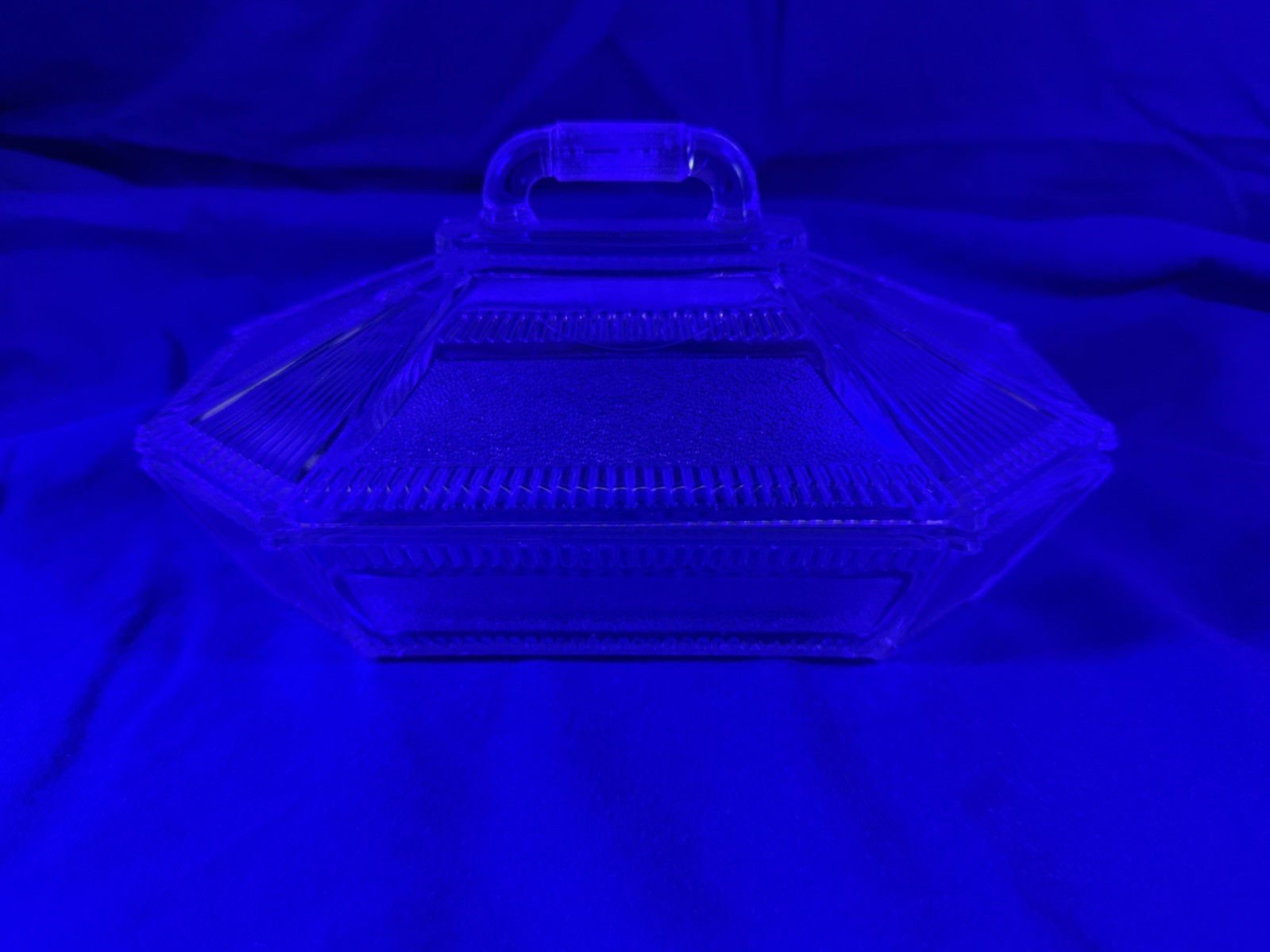 EAPG Bryce, Walker & Co. Glass Covered Dish, circa 1887. Derby / Pleat & Panel