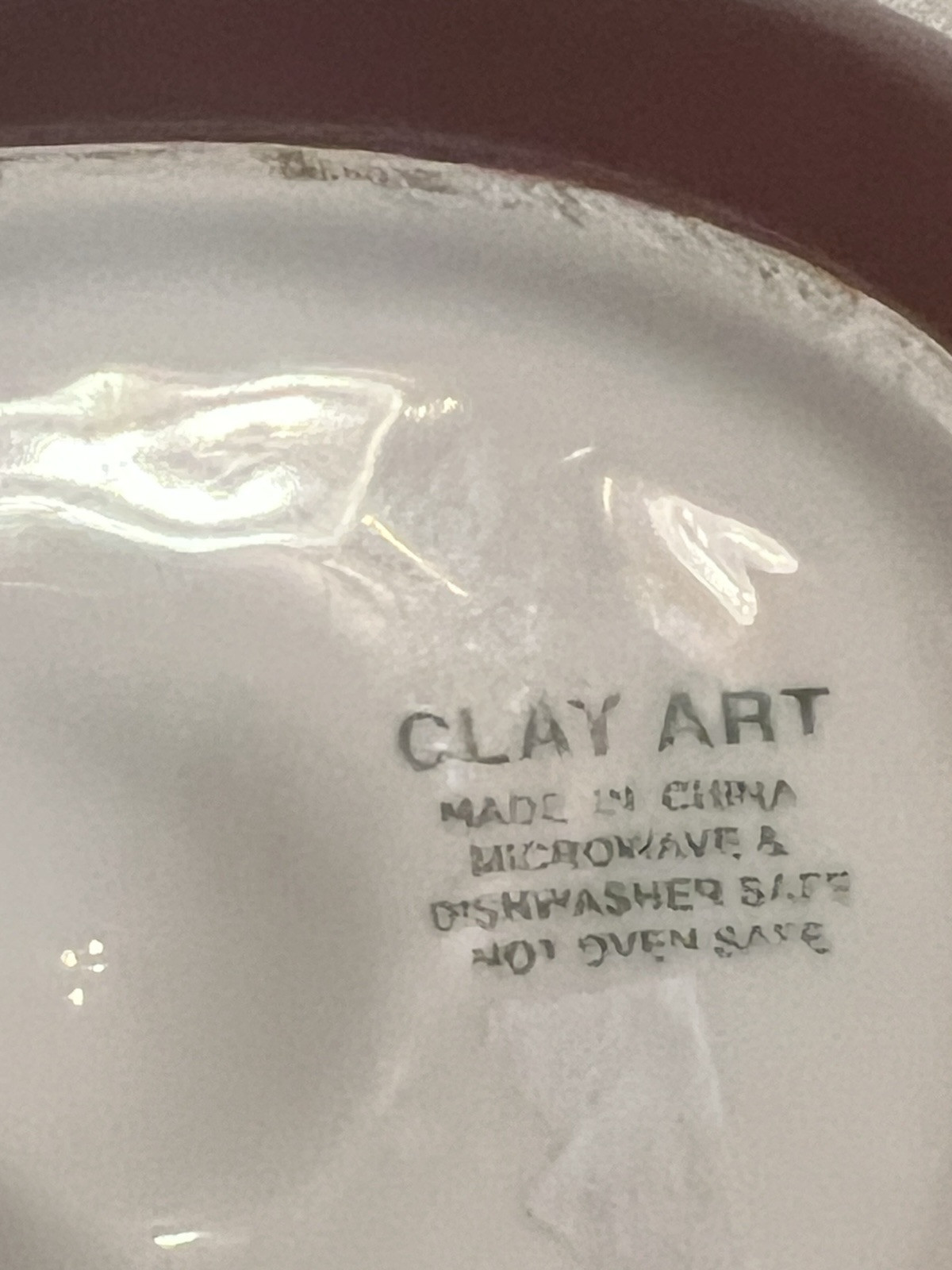 Clay Art Decorative Palm Plate 8 in