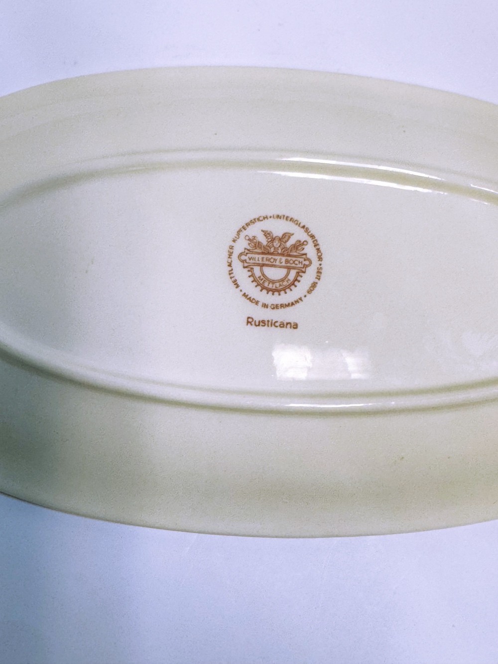 VILLEROY & BOCH RUSTICANA OVAL RELISH DISH 4″ X 8″ IN VERY GOOD CONDITION