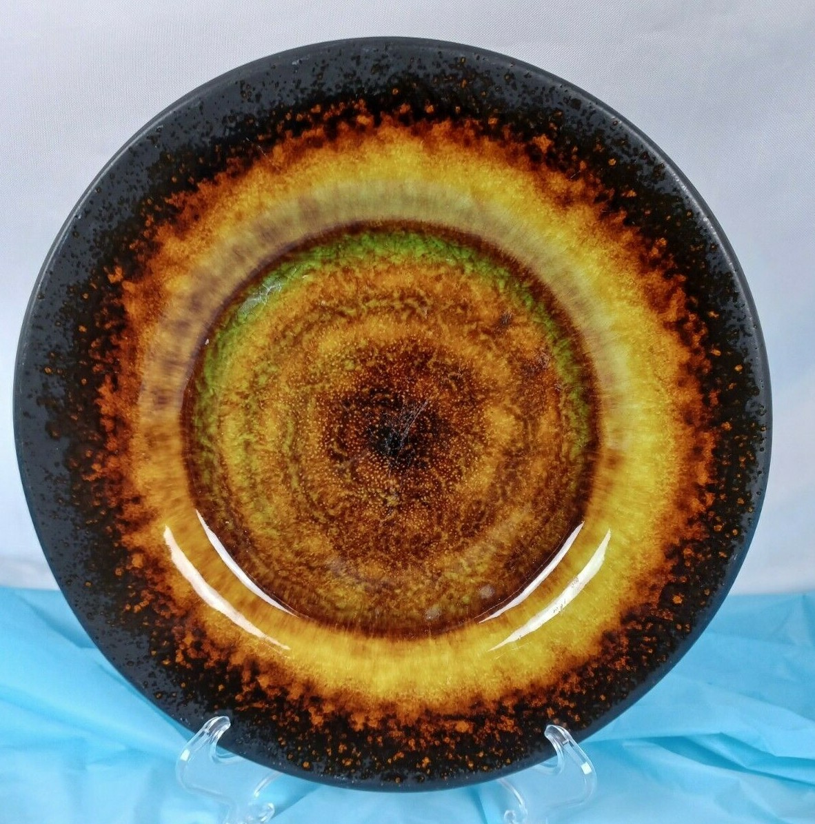 Gourmet Expressions Classic Marcella 7 7/8″ Salad Plate RUSTIC Brown/Black Shiny