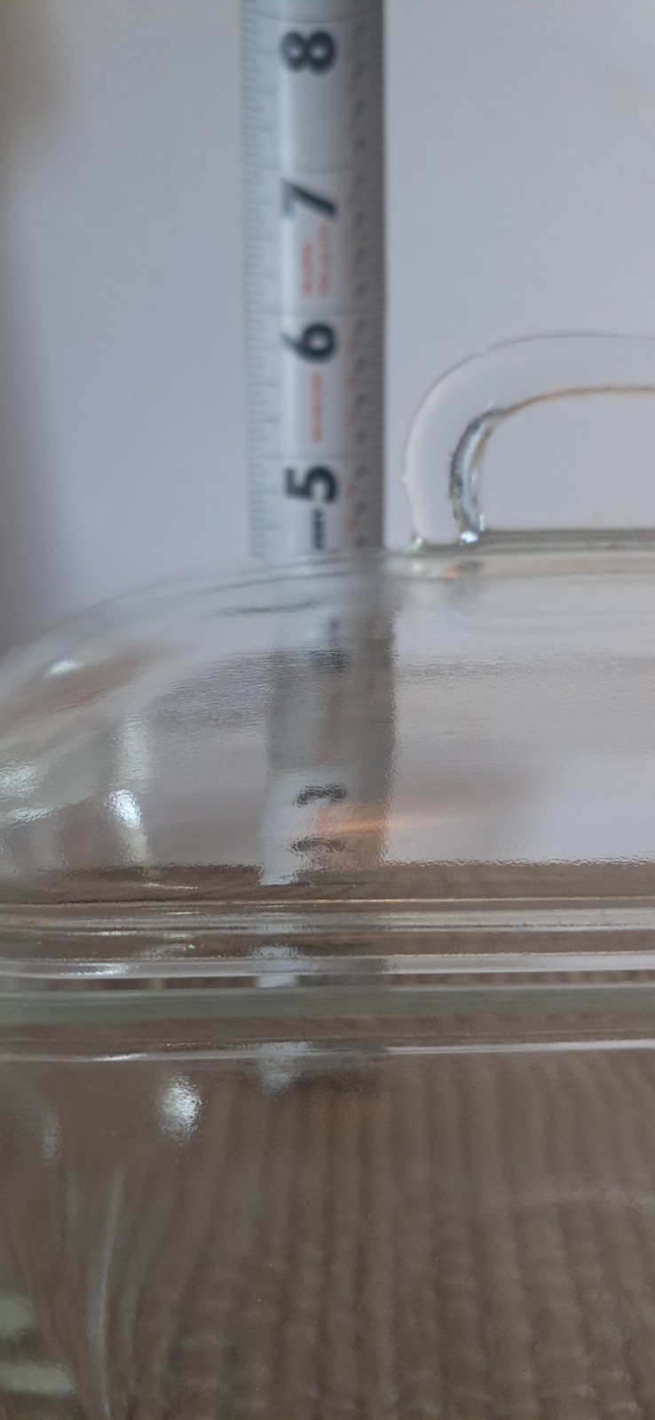 Vintage Clear Glasbake Art Deco Fin Lid Bread Casserole Lidded 1.5 Quart Dish