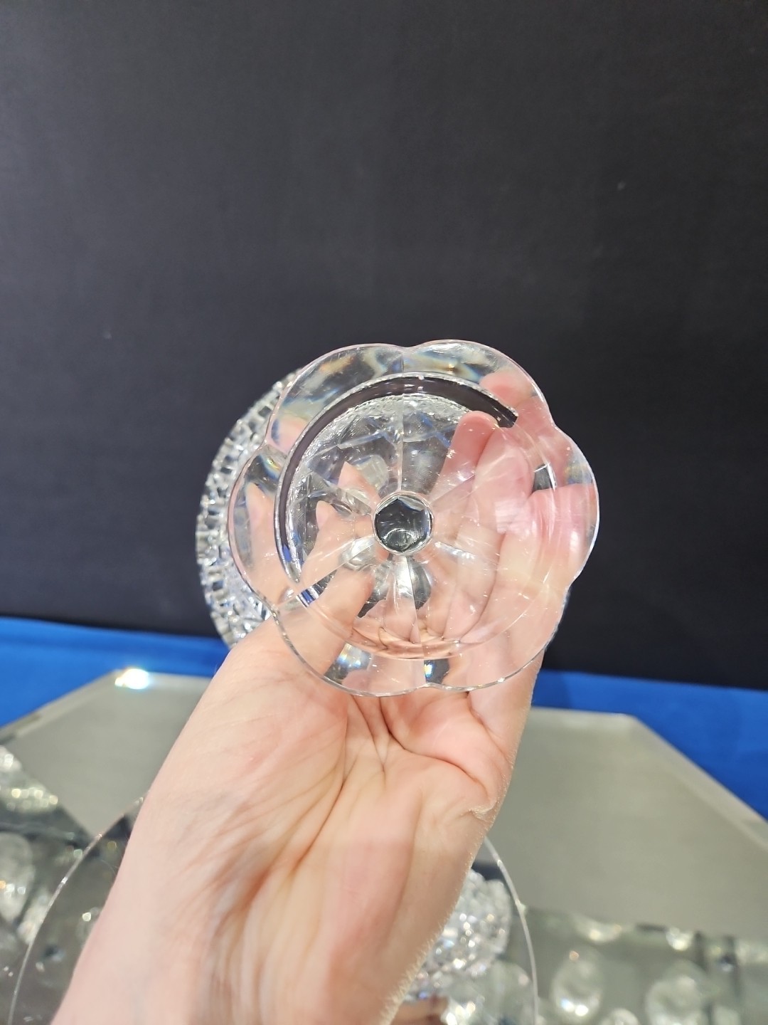 Compote Bowl, American Brilliant Period Cut Glass Crystal Hoare signed Steuben