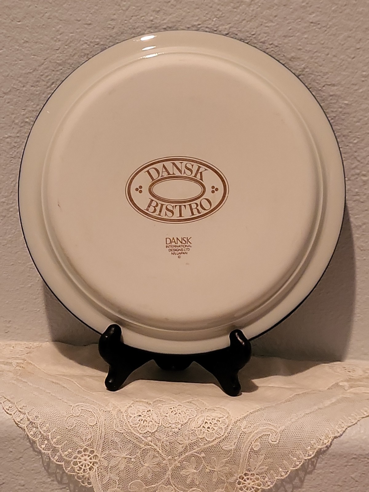 Dansk Christianshaven Blue Bistro Salad Dessert Plates Set of 4 Japan 8 3/4″