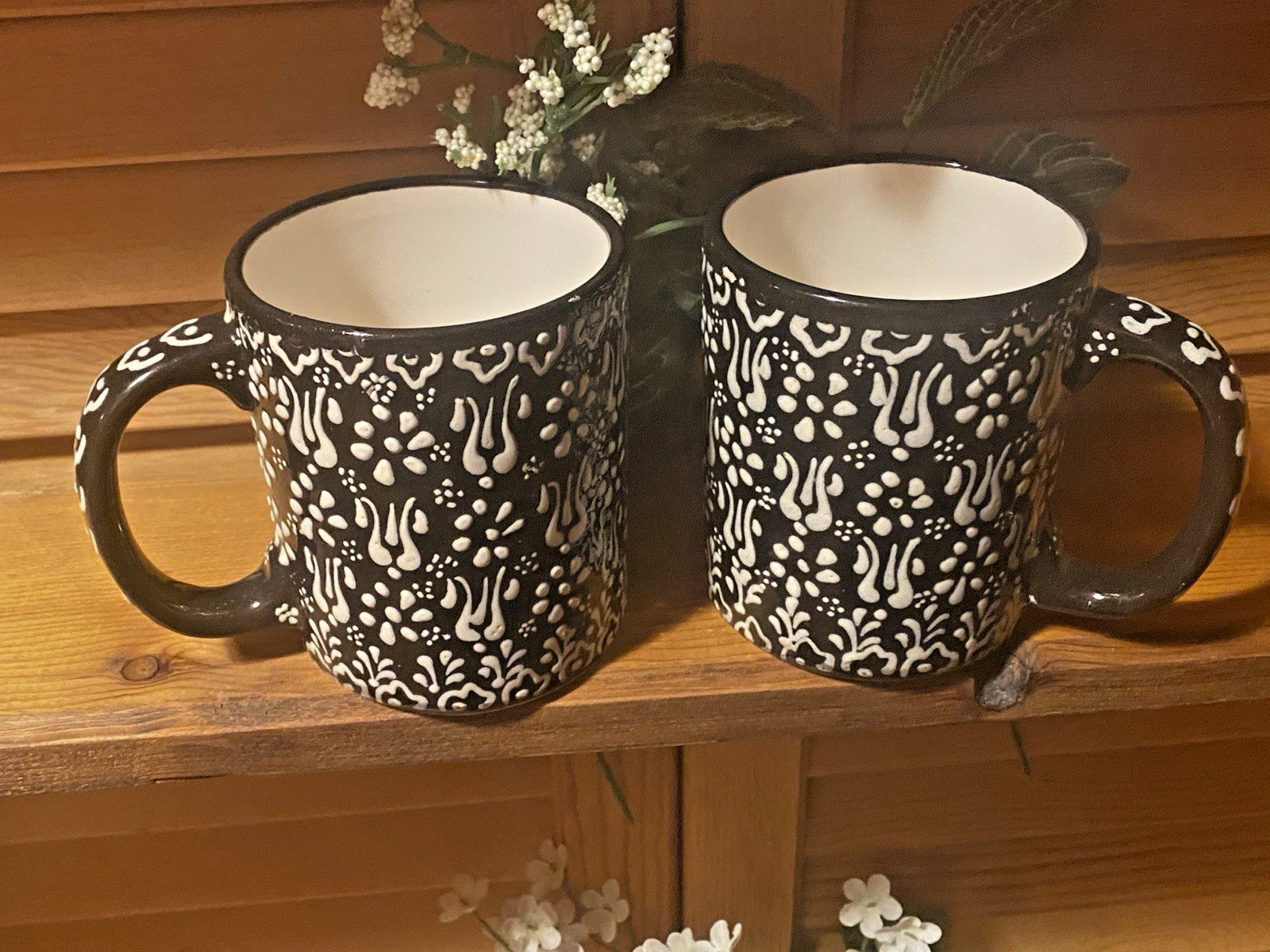 Vintage Handmade Coffee/Tea Cups Mugs by Myth Arts – Set of 2 – Made in Turkey