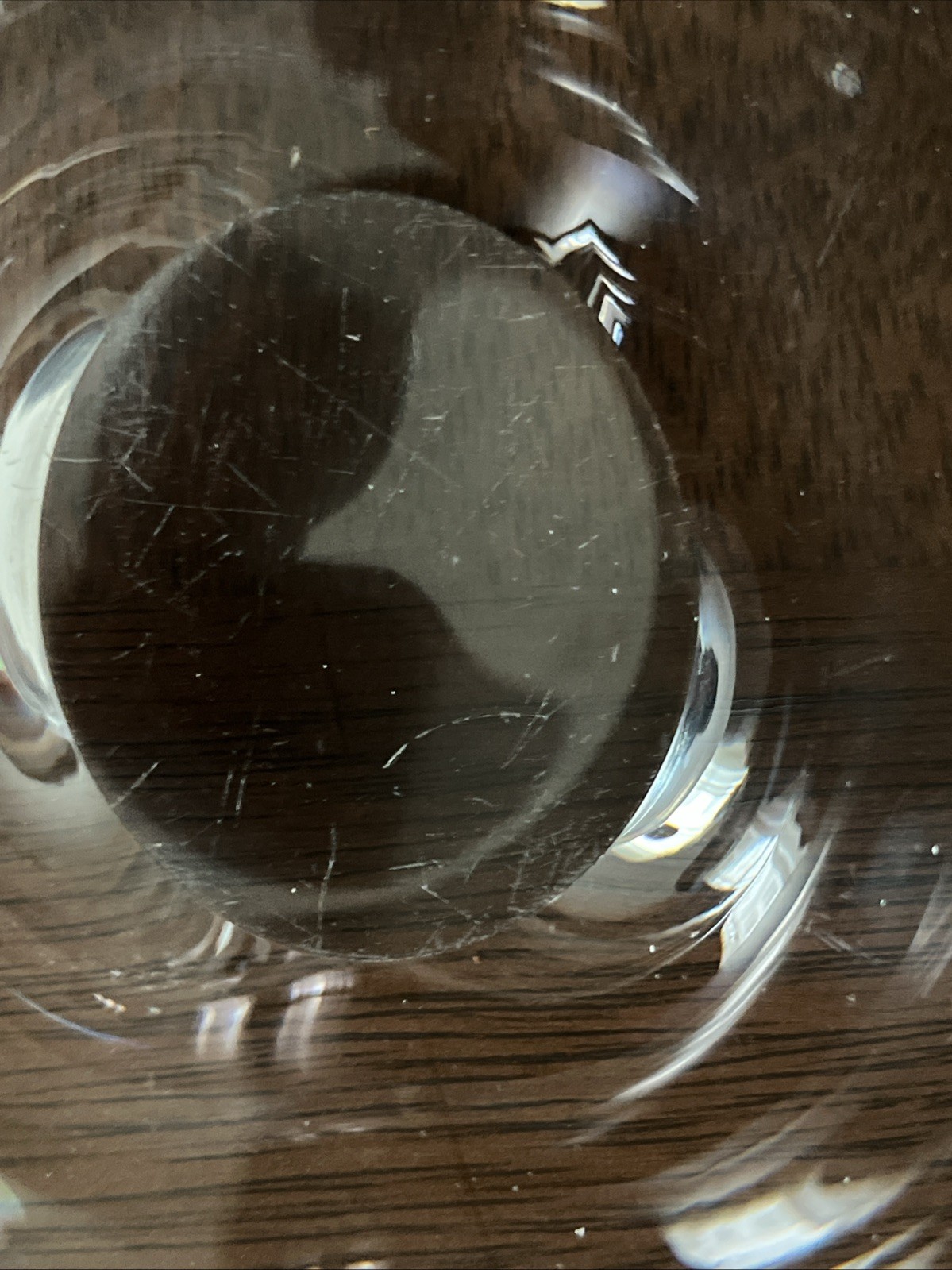Scandinavian MCM Style Blown Glass Oblong Clear Bowl 13” X 7” X 2.5-3″