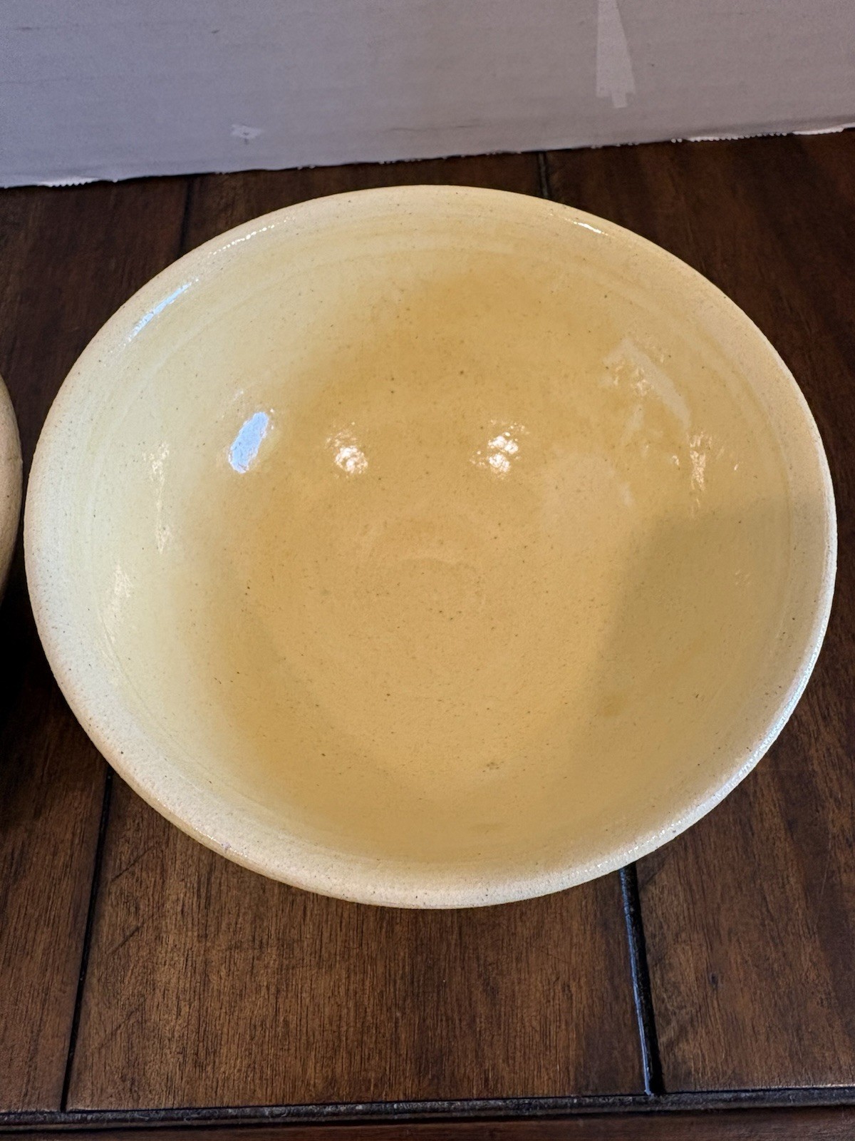 2 Studio Art Pottery Bowls Yellow Signed 1997