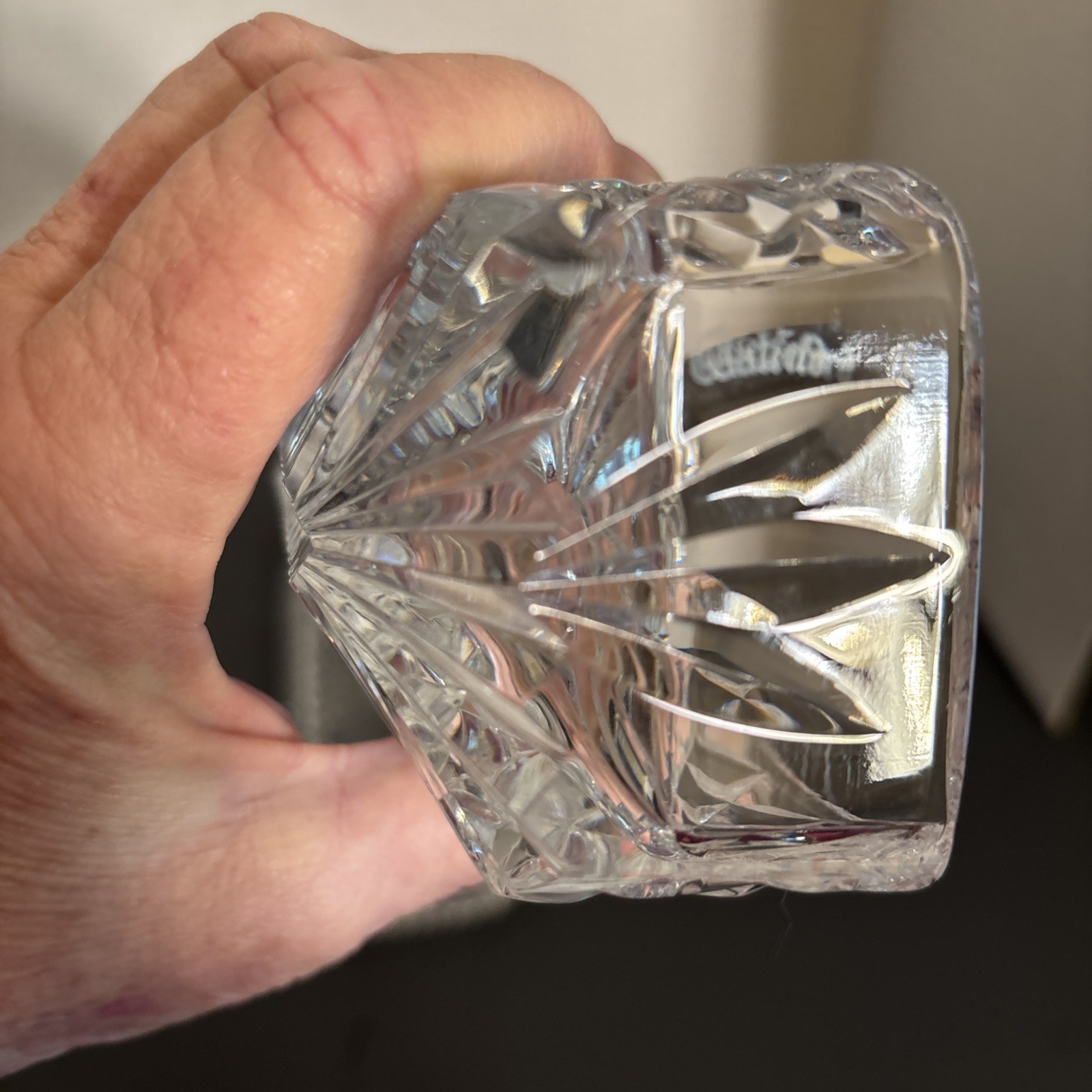 WATERFORD CRYSTAL 1/4 LB POUND STICK COVERED BUTTER DISH DISCONTINUED PATTERN