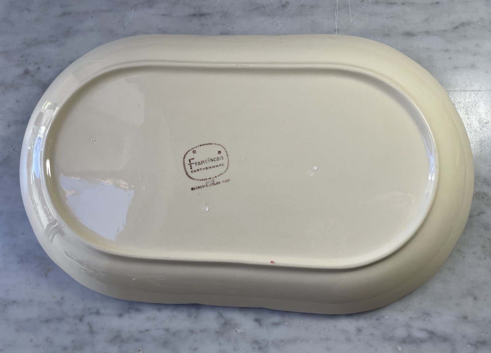 Franciscan Desert Rose 3-Part Divided Relish Dish Tray Plate Vintage 1960s