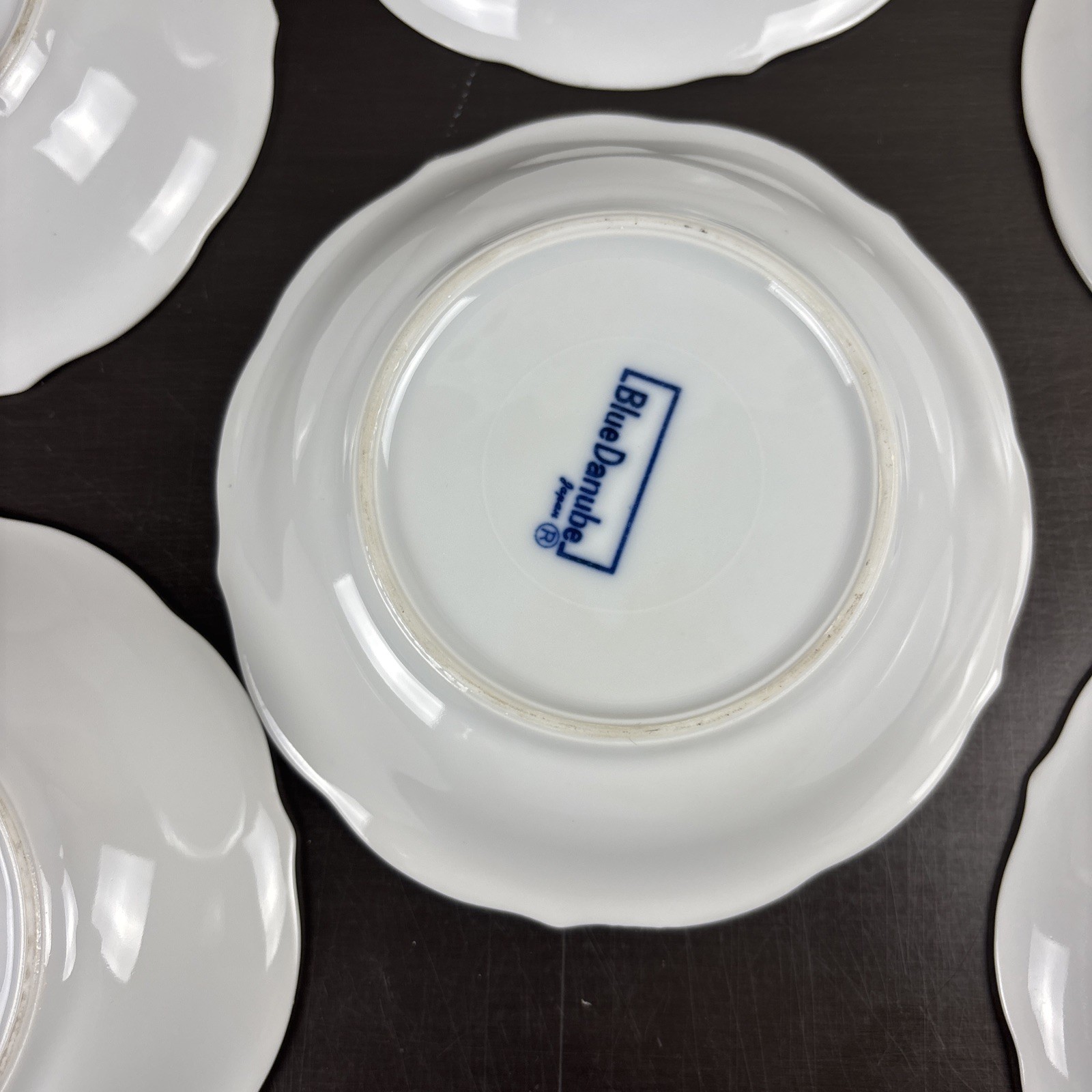 6 BLUE DANUBE JAPAN Onion 5 1/4″ Berry/Fruit / Cereal Bowls Set of 6 Rect Mark
