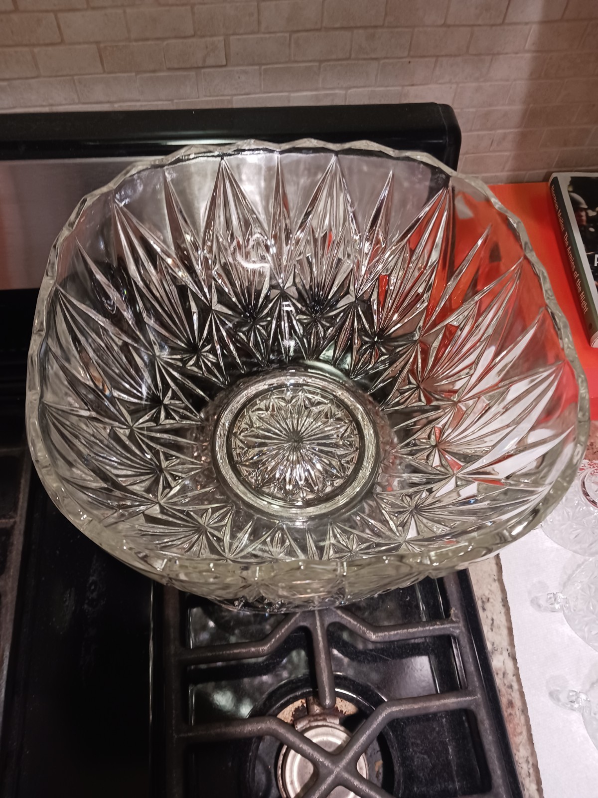 Vintage 1960s HazelWare 15pc. Williamsburg Crystal Punch Bowl Set.