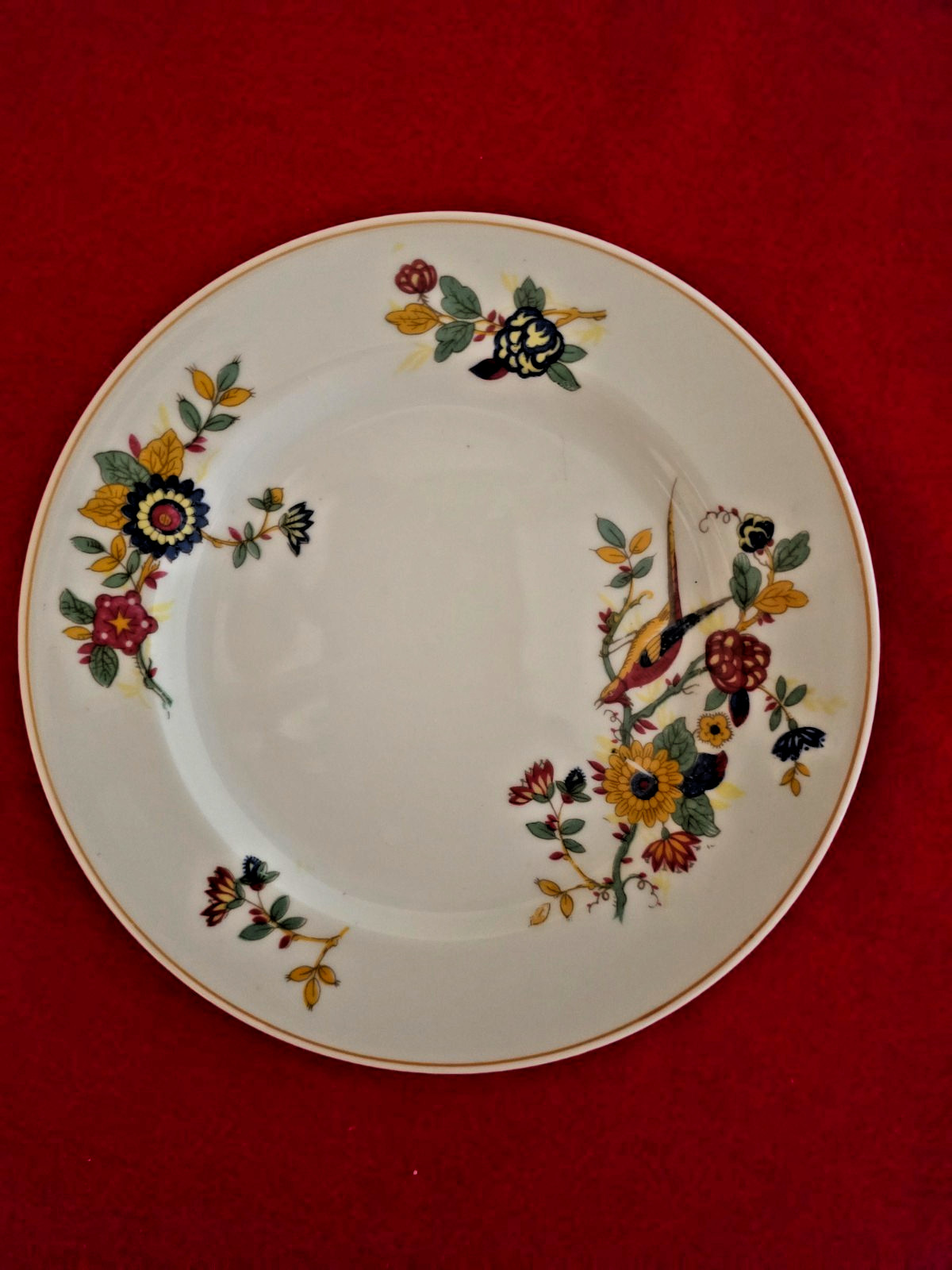 6 C. Ahrenfeldt Limoges 1 dinner 1 Salad 2 bread plates Vintage 30″s Birds,