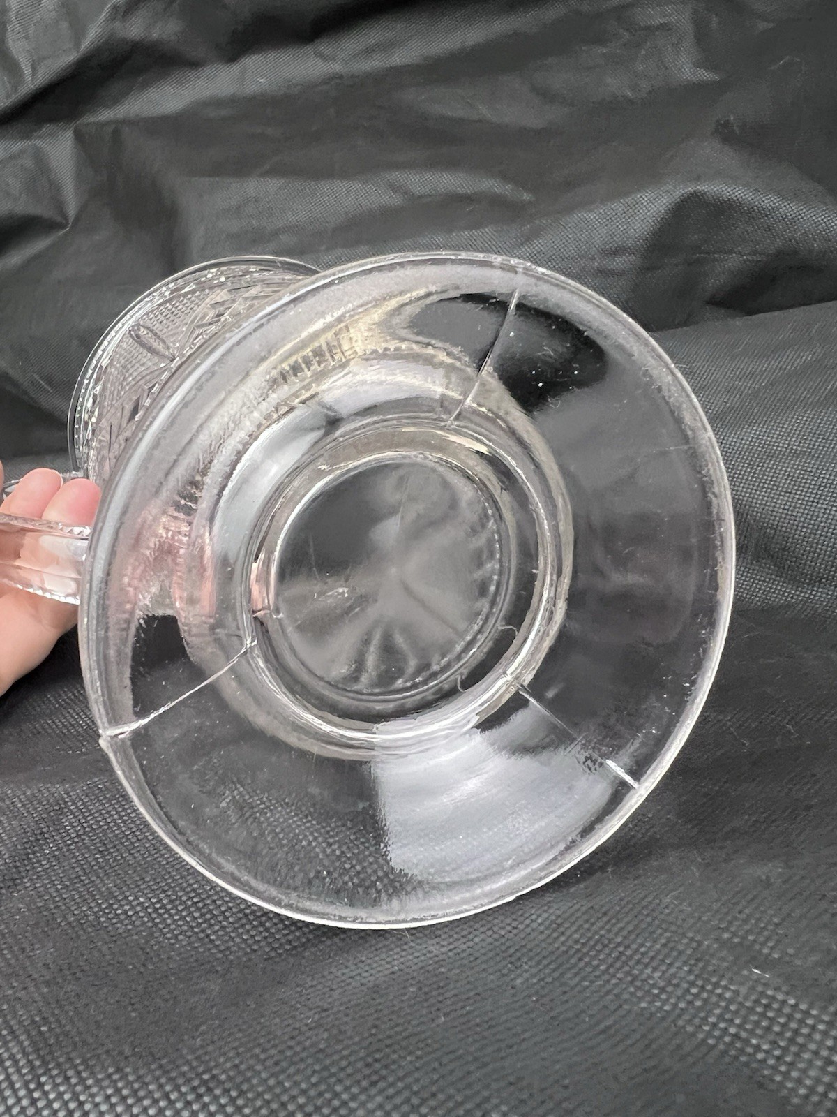 EAPG McKee and Bros National Glass Co No 900 Sunk Diamond Lattice Pitcher 8 5/8″