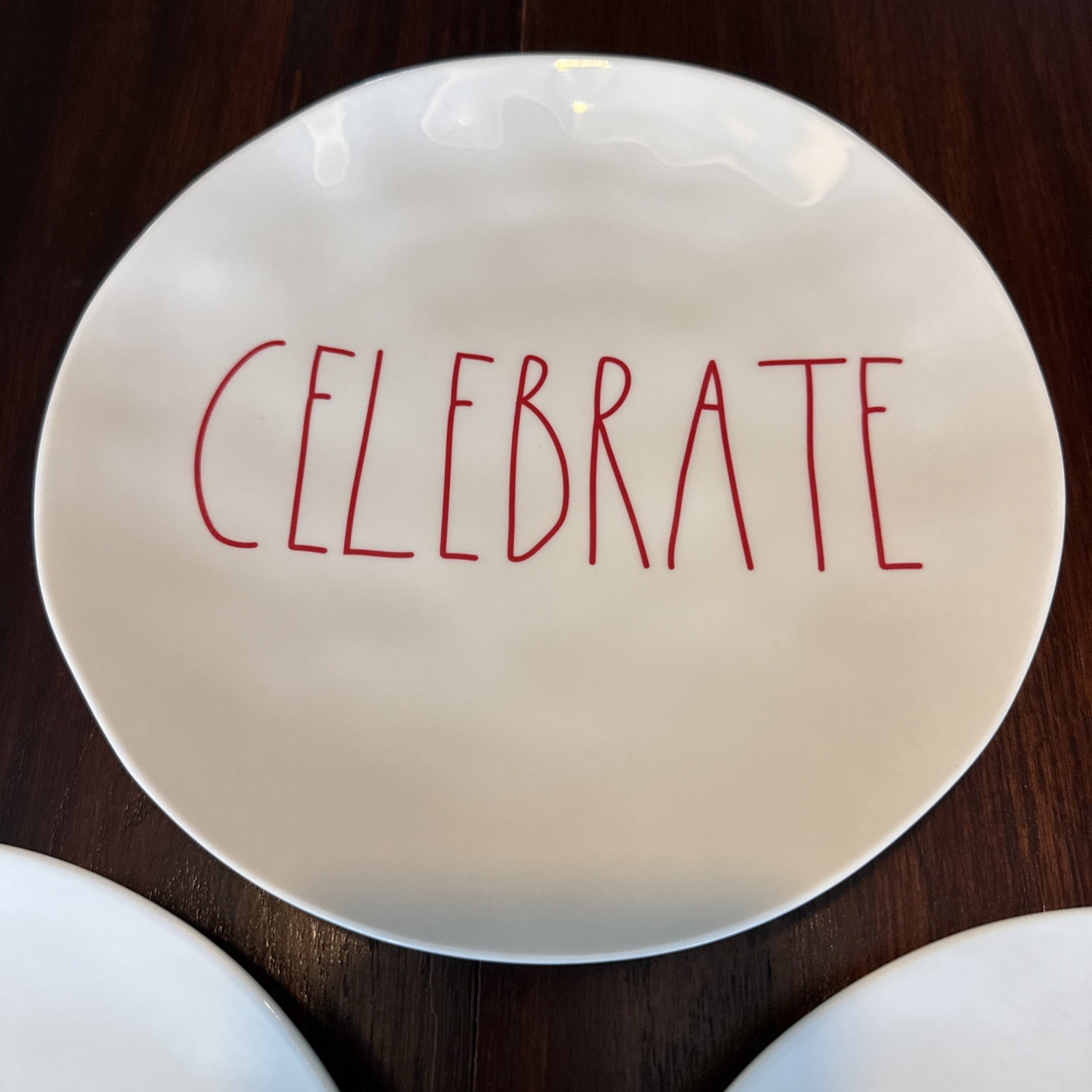 Rae Dunn by Magenta- Set Of 3 Picnic Salad Plates – Celebrate Party Play – 8 in