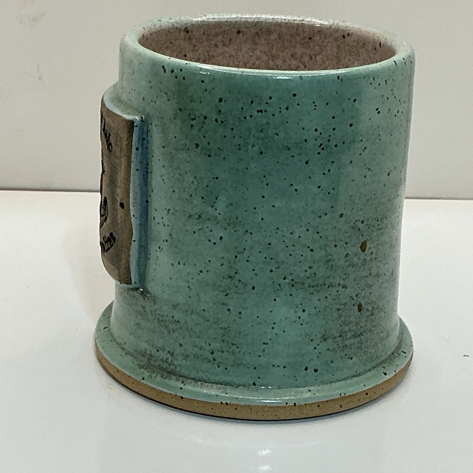 NC Pottery Mug Emerald Isle North Carolina Stoneware Anchor Logo Coastal USA