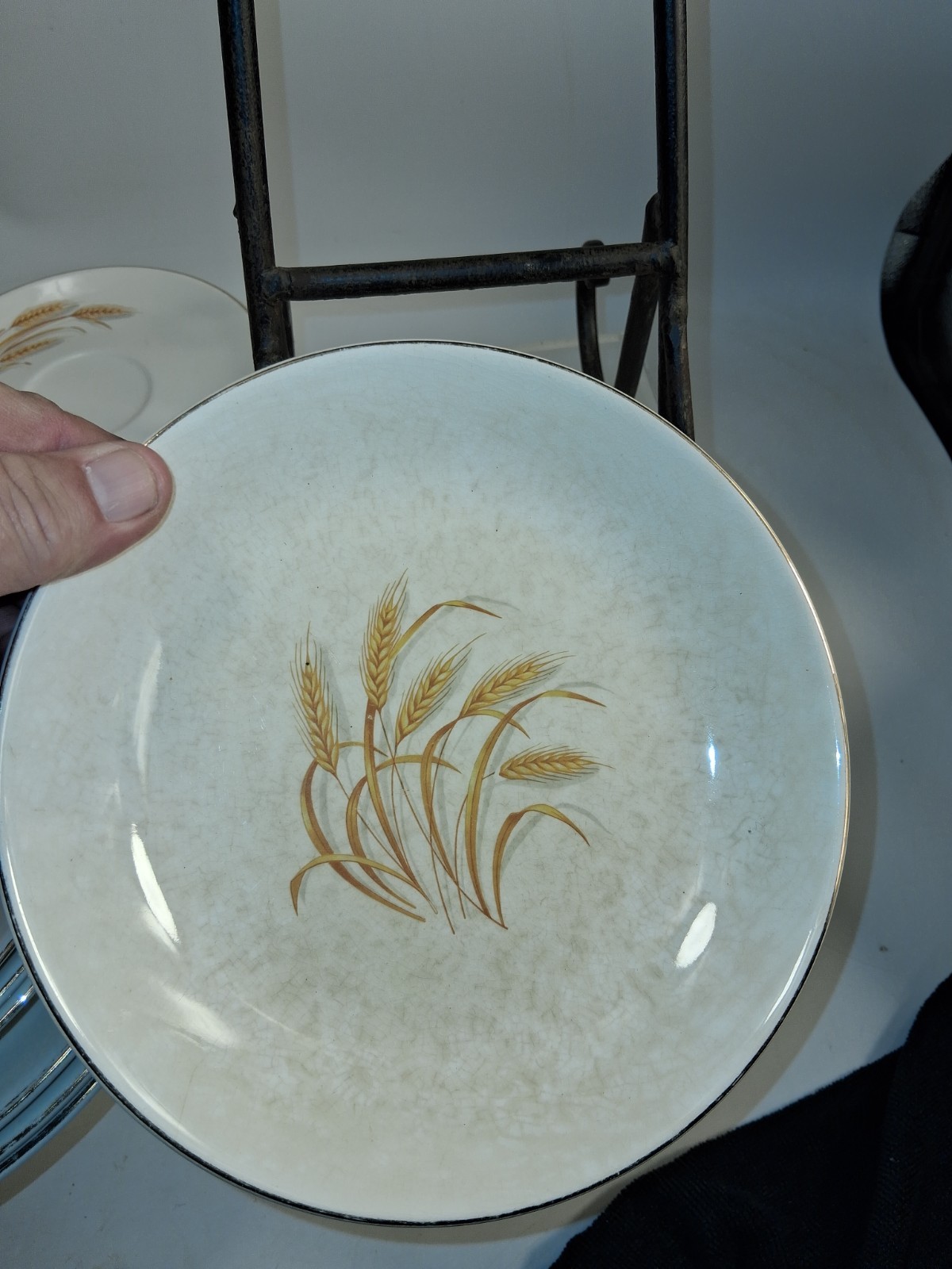 Vintage 1950s Duz Detergent Promotional 22K Golden Wheat Service For 4/ 16 Piece