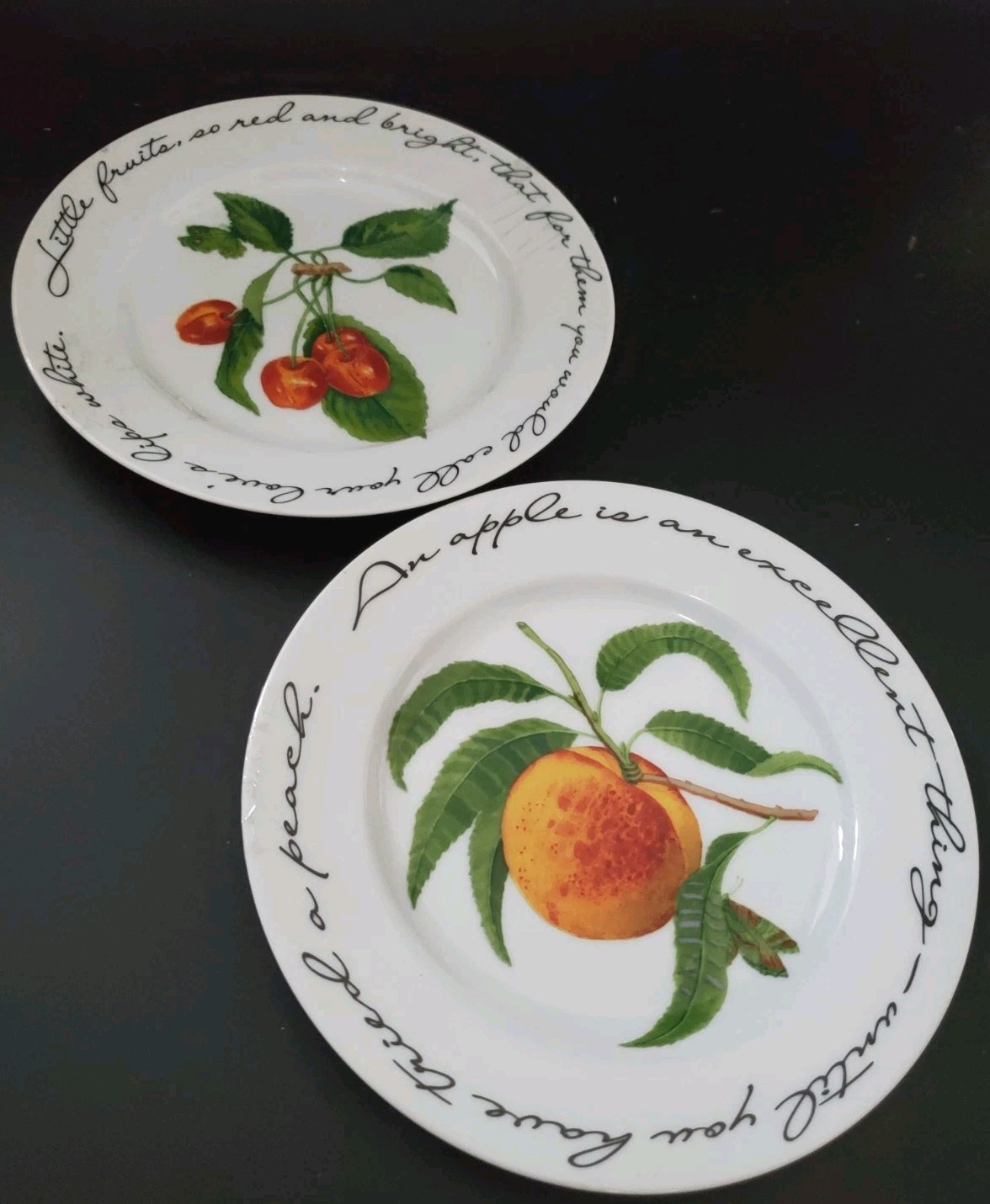 Set 2 Williams Sonoma Orchard Suite Fruit Dessert Snack Or Luncheon Plates