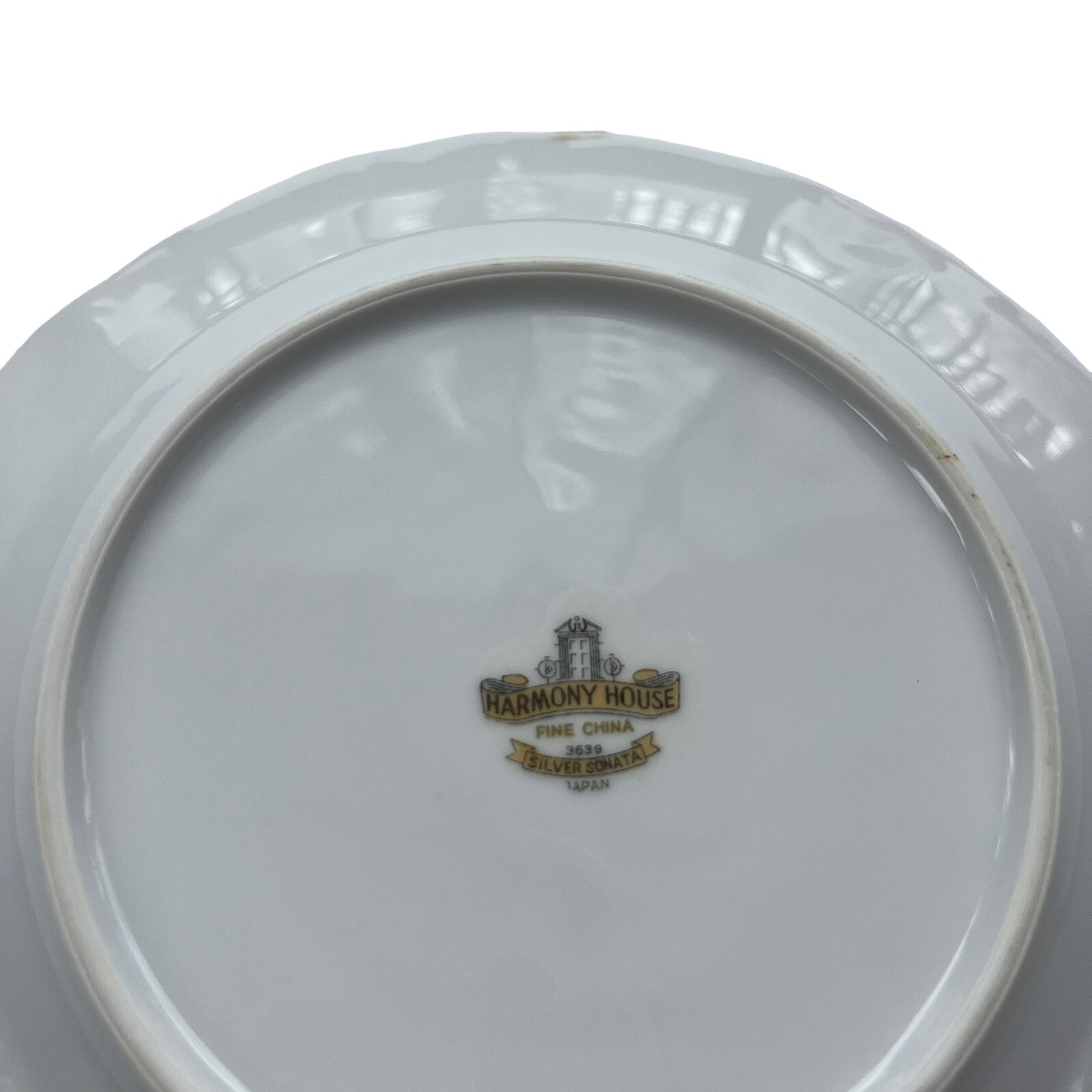 Vintage 1963 Silver Sonata By HARMONY HOUSE FINE CHINA 6.5 in Bread Butter Plate