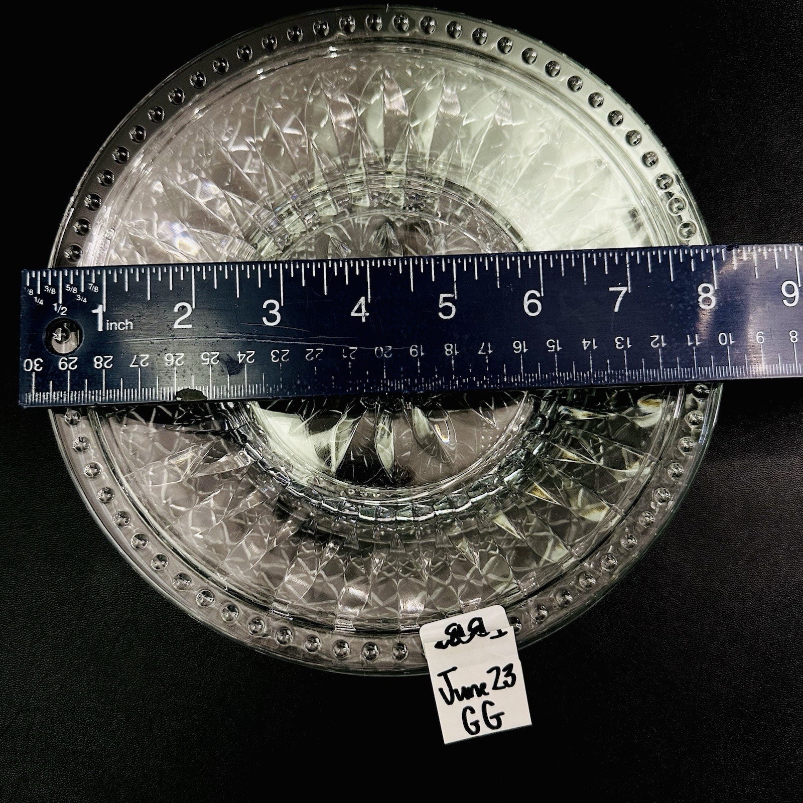 4 vtg Clear Glass Luncheon Plates Mismatched Mixed Salad Dessert Plate set 8″