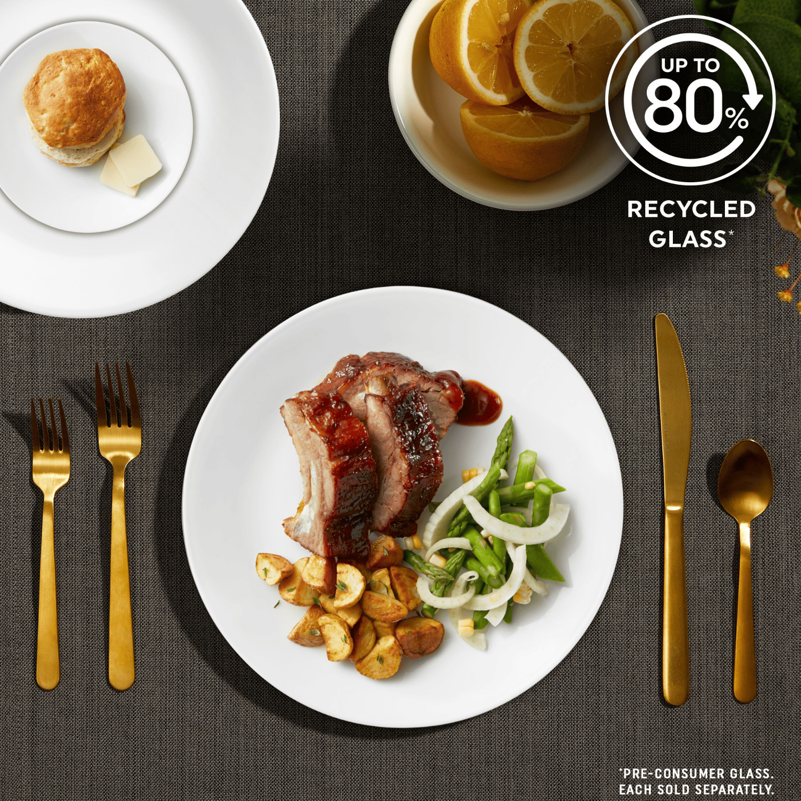 Corelle Livingware Winter Frost White 10.25″ Dinner Plate, Set of 6